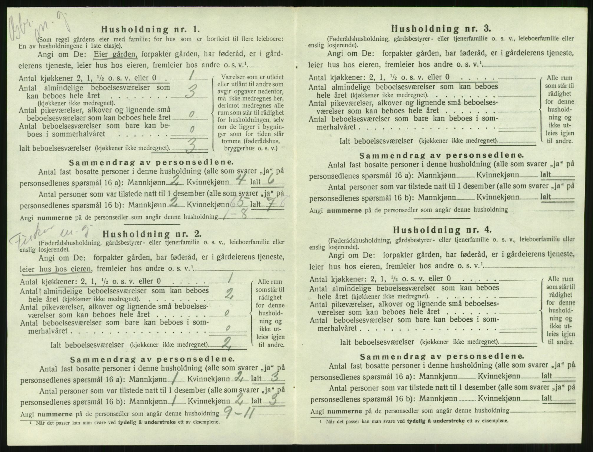 SAT, 1920 census for Borgund, 1920, p. 1979