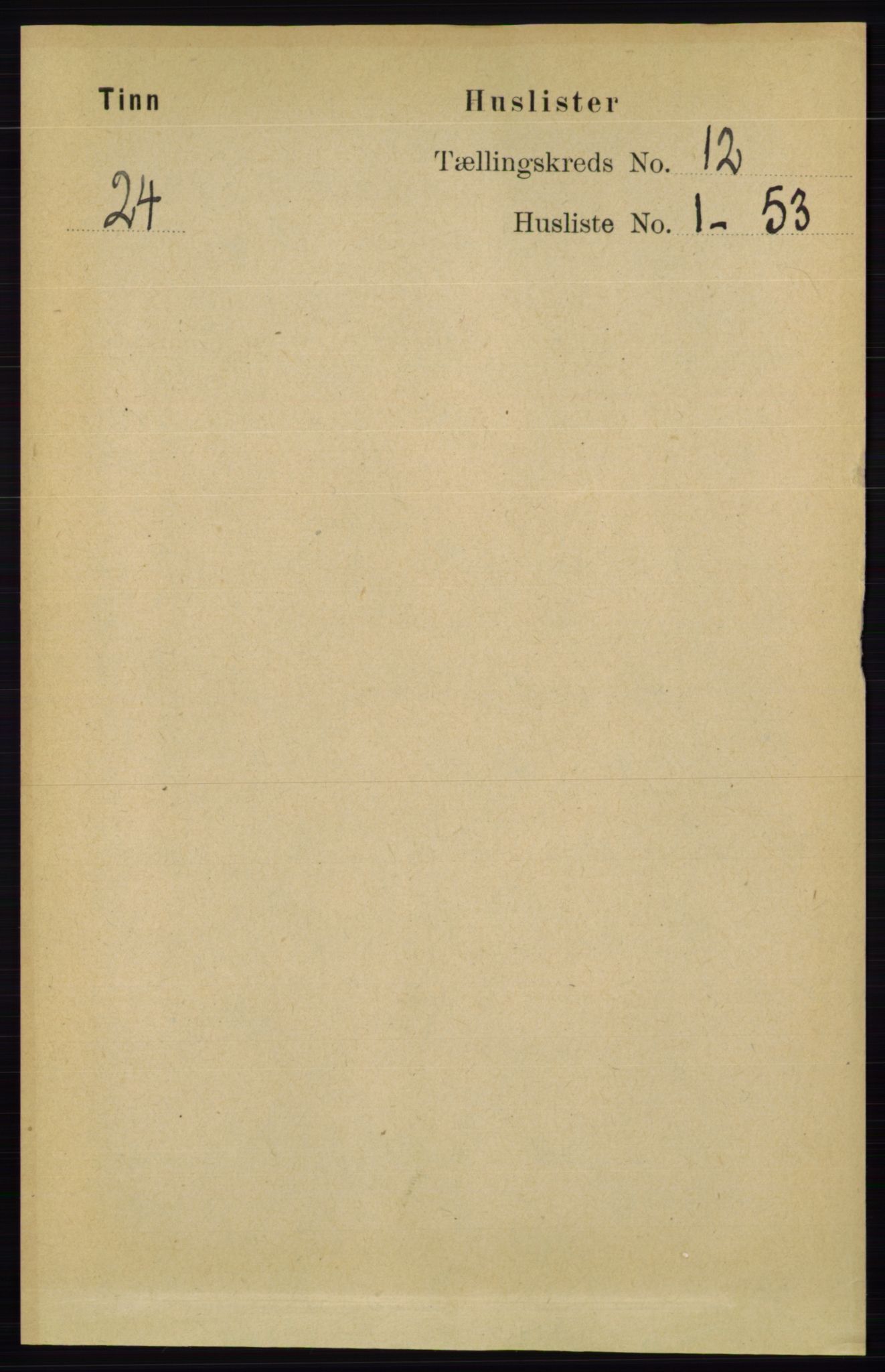 RA, 1891 census for 0826 Tinn, 1891, p. 2262