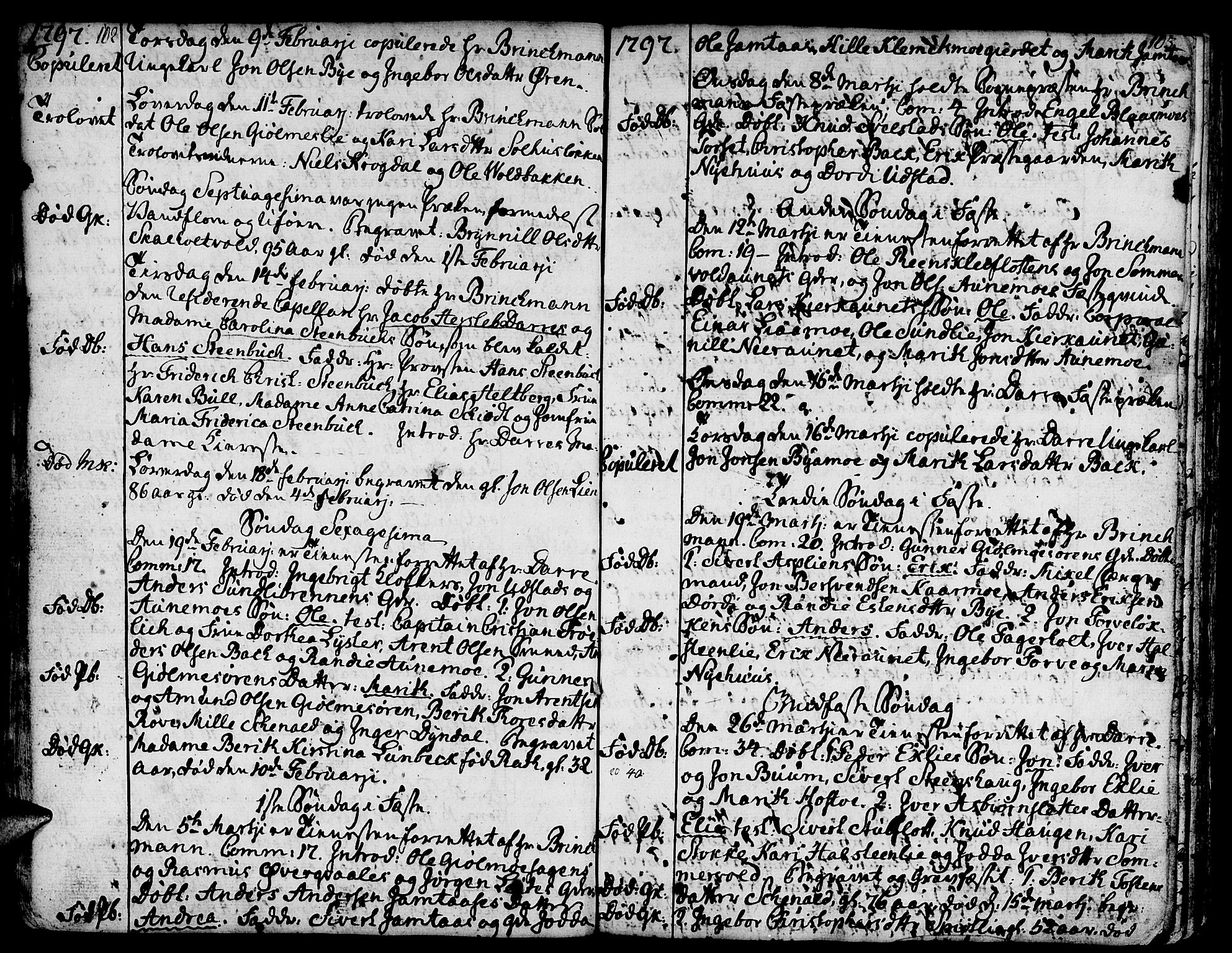 Ministerialprotokoller, klokkerbøker og fødselsregistre - Sør-Trøndelag, SAT/A-1456/668/L0815: Parish register (copy) no. 668C04, 1791-1815, p. 102-103