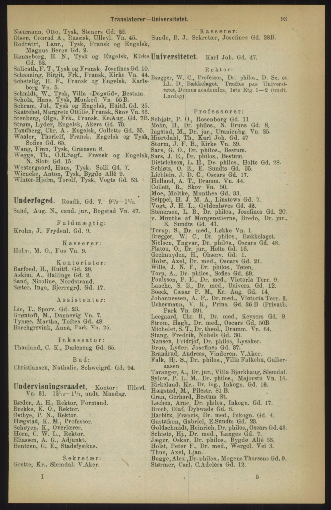 Kristiania/Oslo adressebok, PUBL/-, 1911, p. 93