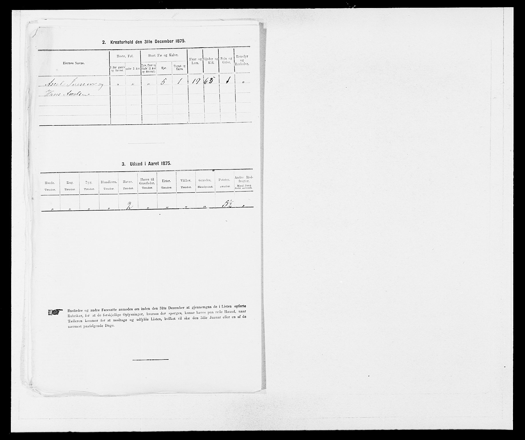 SAB, 1875 census for 1263P Lindås, 1875, p. 943