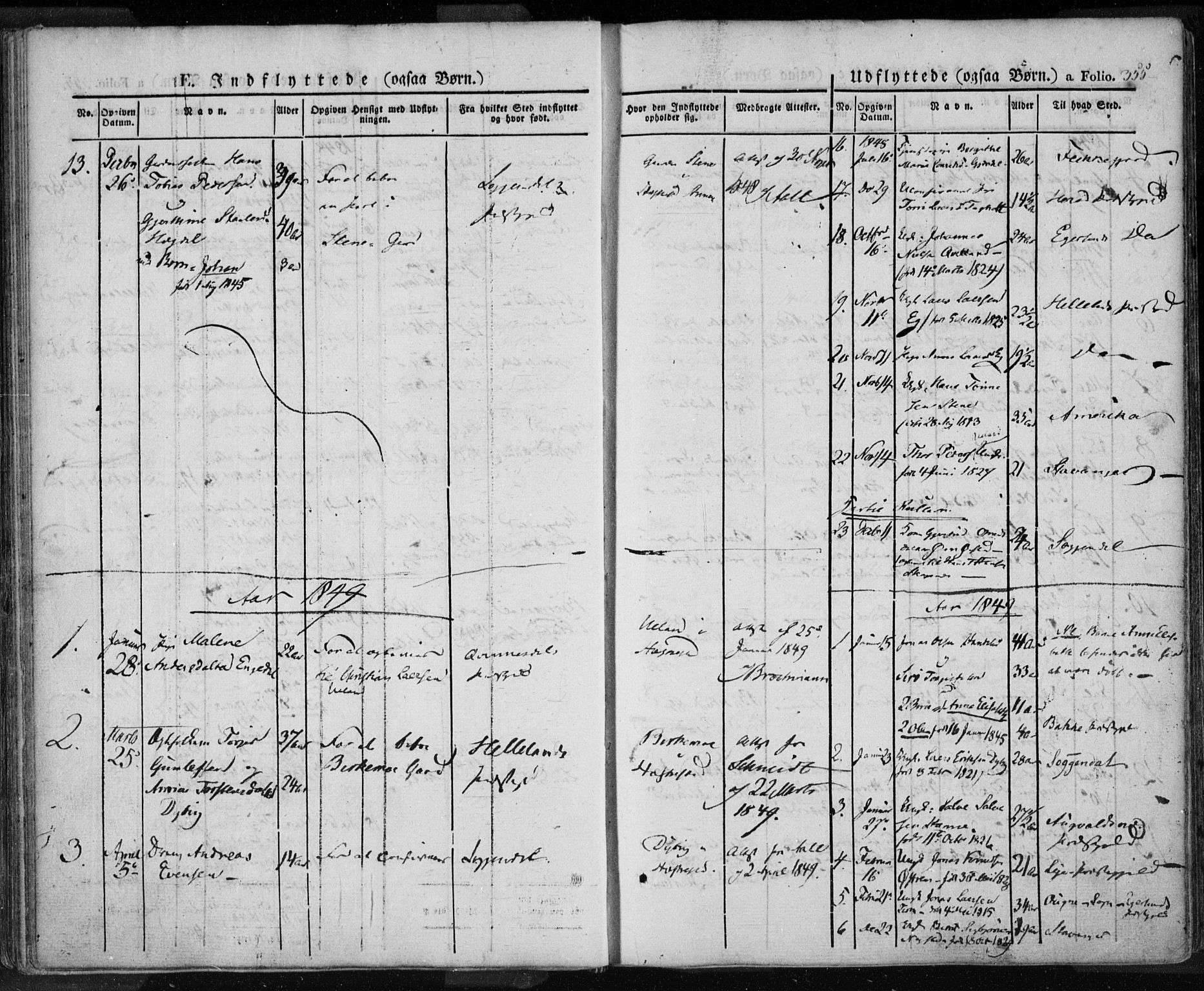 Lund sokneprestkontor, SAST/A-101809/S06/L0008: Parish register (official) no. A 7.2, 1833-1854, p. 355