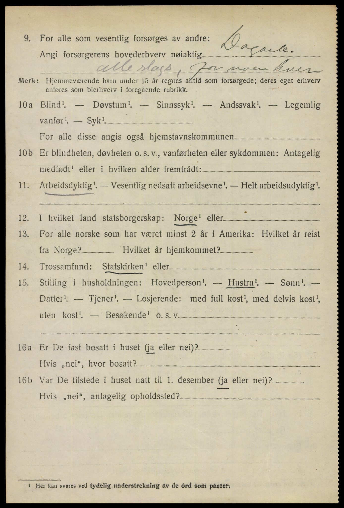 SAO, 1920 census for Askim, 1920, p. 2446