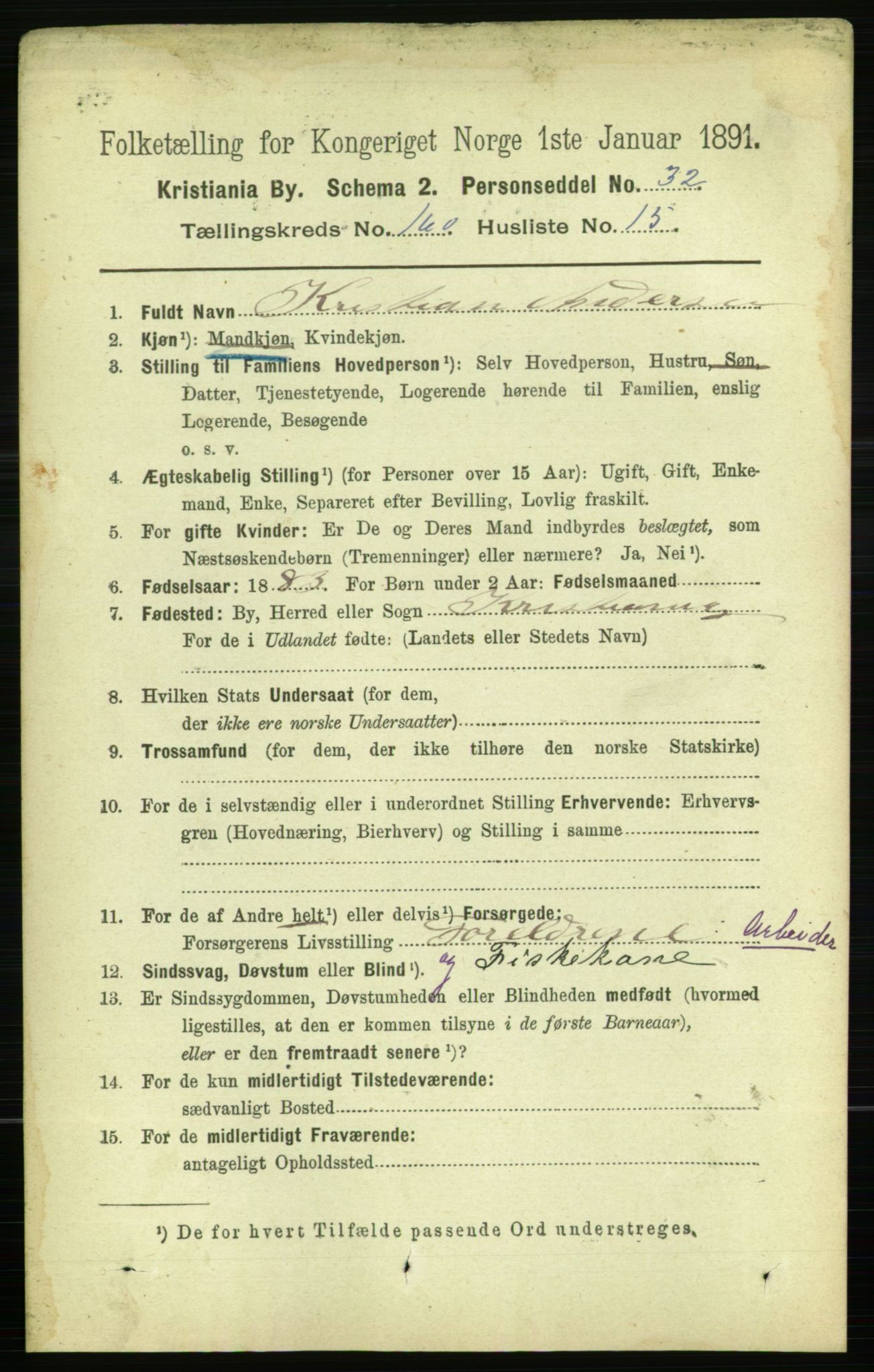 RA, 1891 census for 0301 Kristiania, 1891, p. 91073