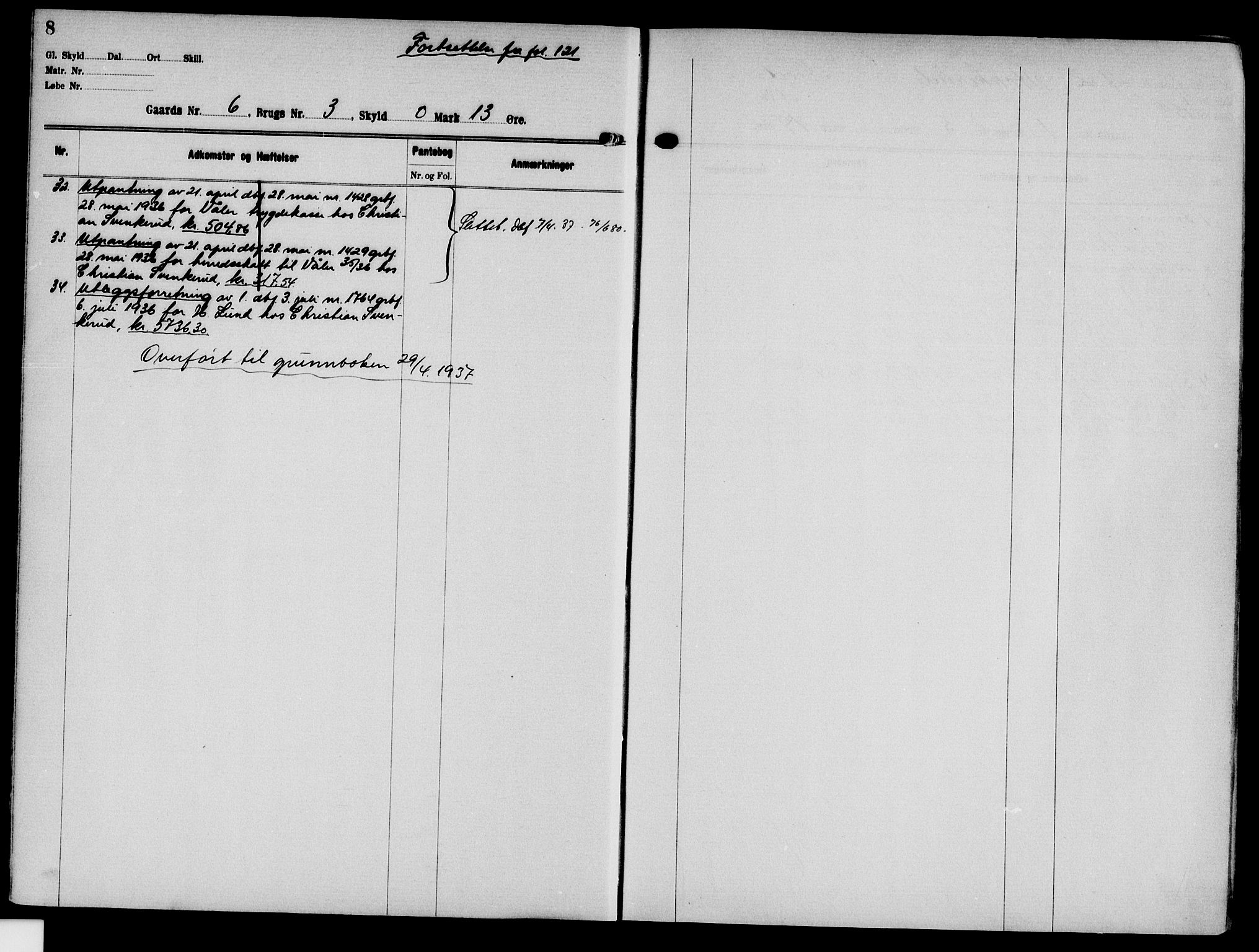 Solør tingrett, AV/SAH-TING-008/H/Ha/Hak/L0001: Mortgage register no. I, 1900-1935, p. 8