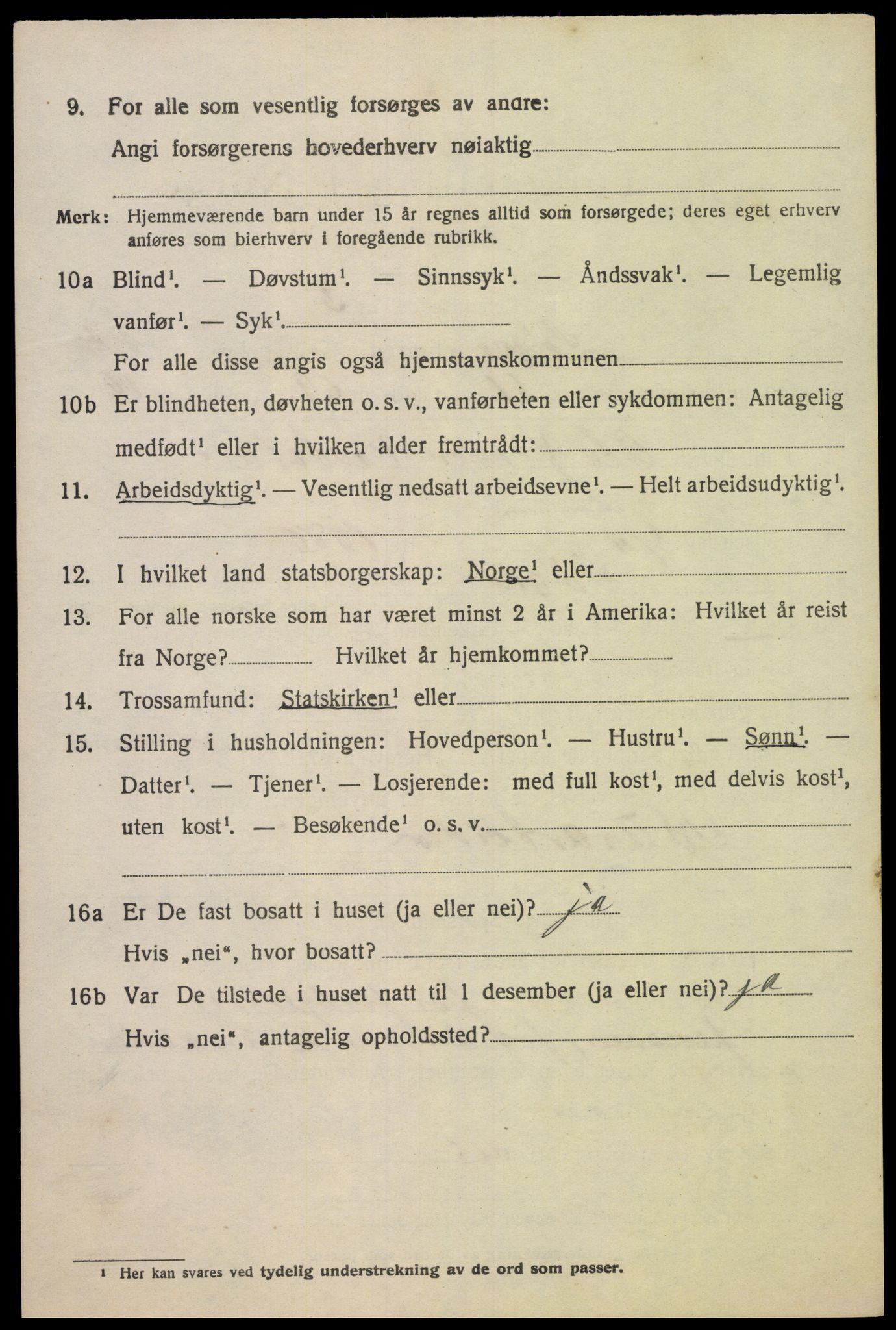 SAK, 1920 census for Søgne, 1920, p. 4602