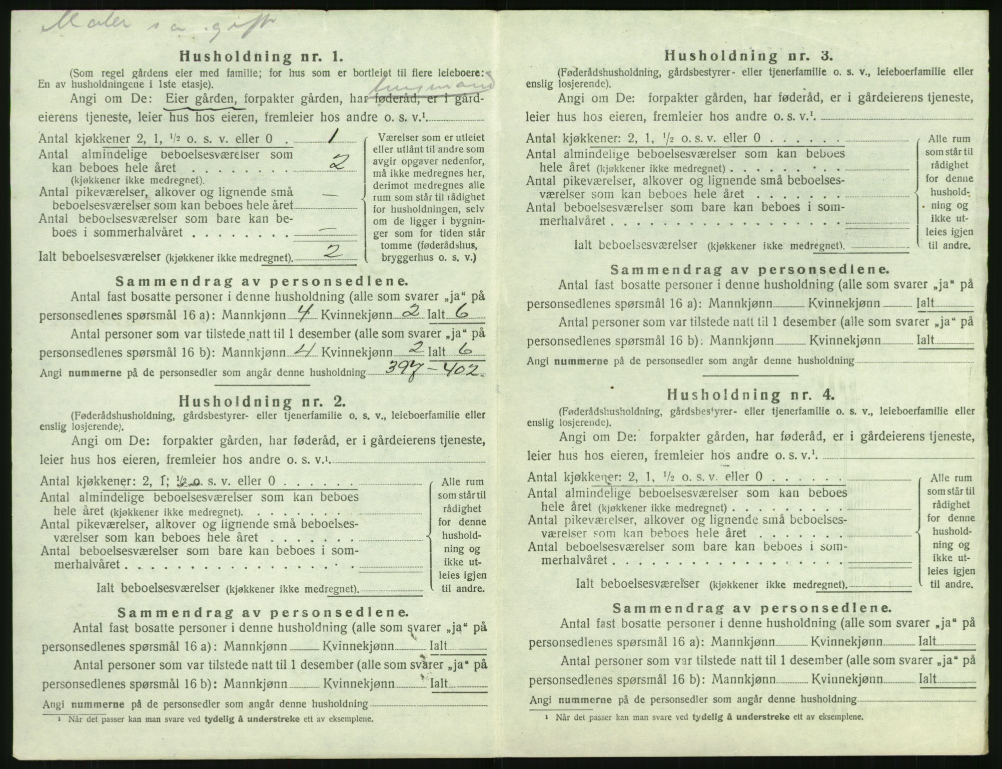 SAK, 1920 census for Gjerstad, 1920, p. 686