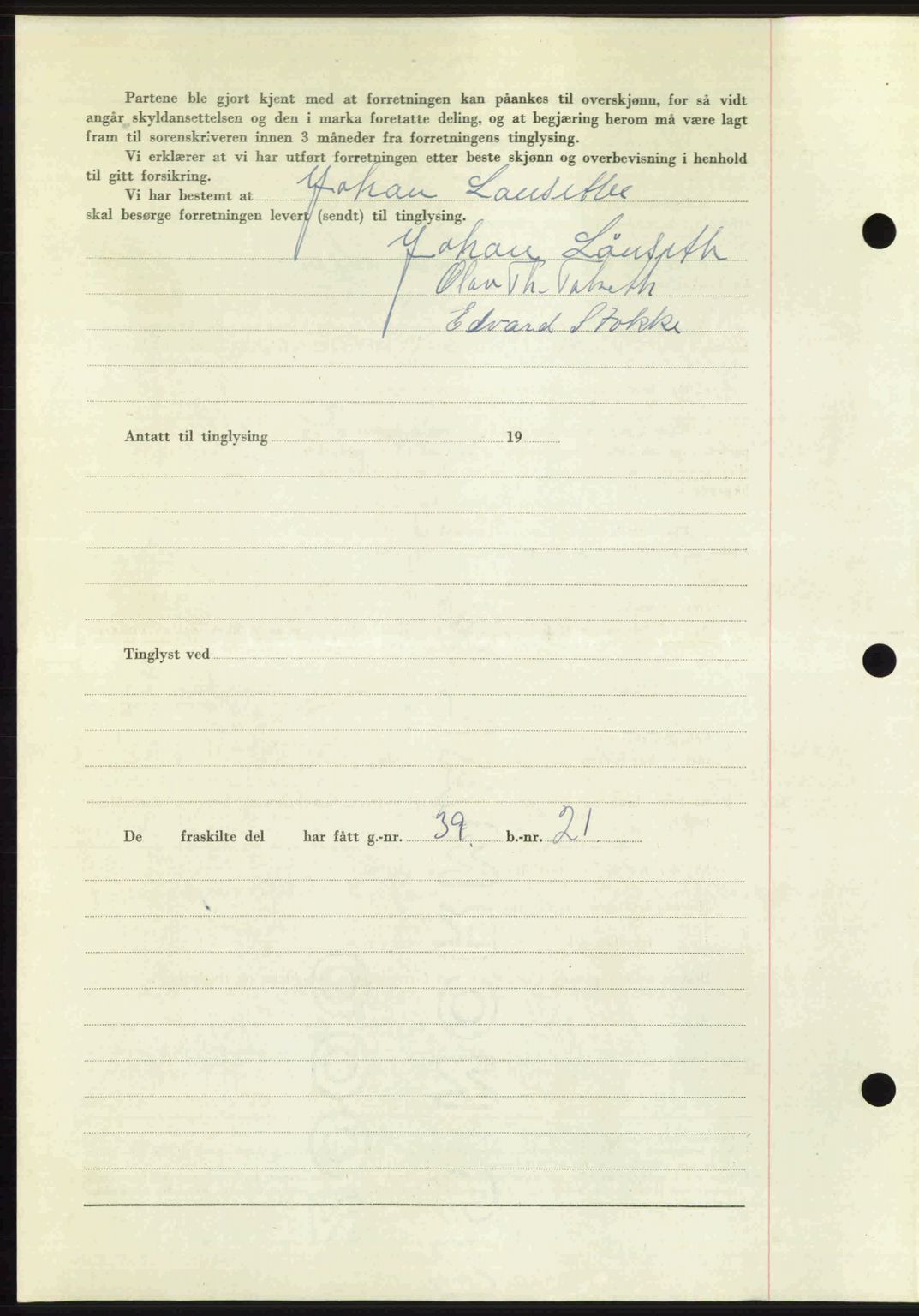 Romsdal sorenskriveri, AV/SAT-A-4149/1/2/2C: Mortgage book no. A31, 1949-1949, Diary no: : 3077/1949