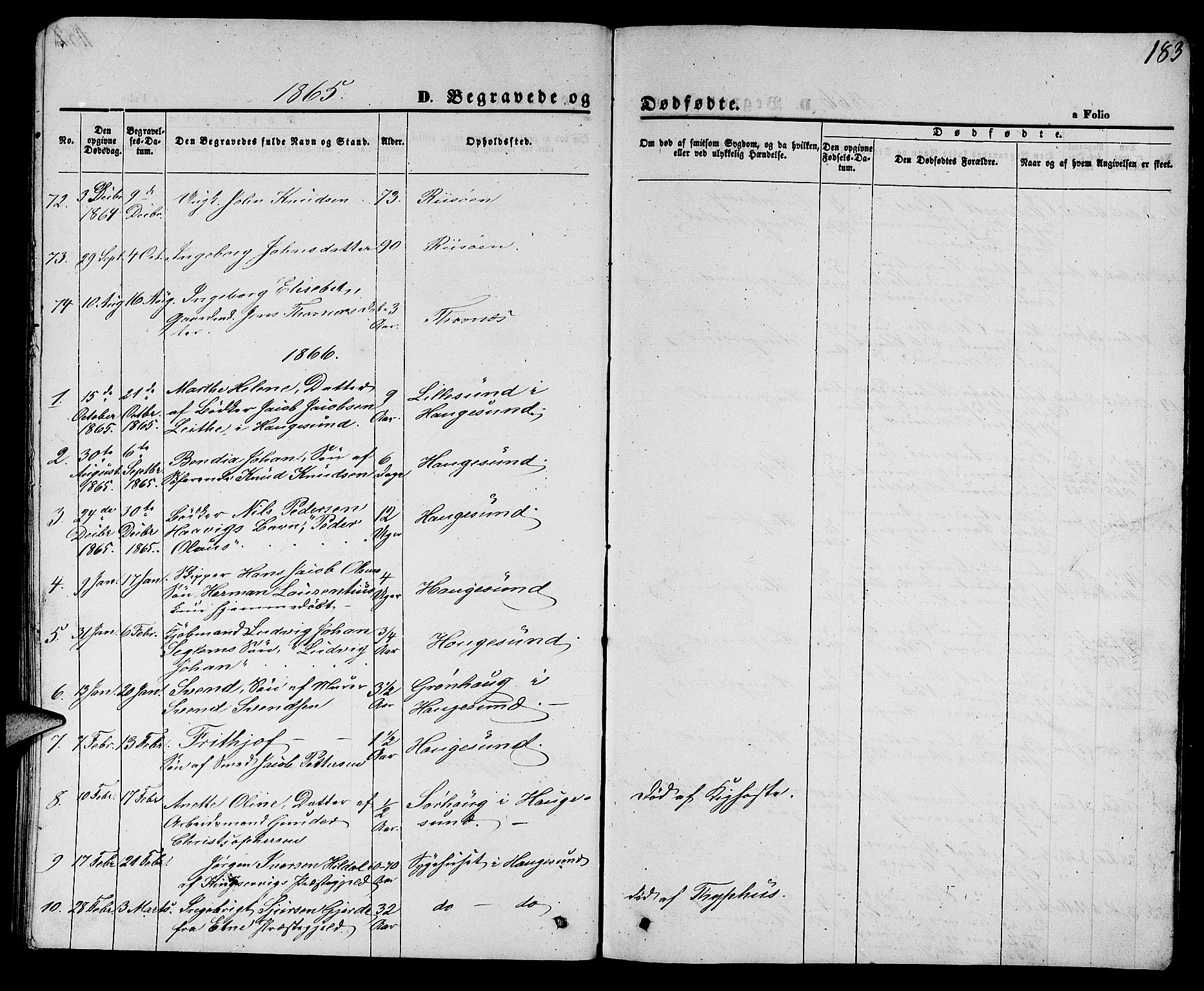 Torvastad sokneprestkontor, SAST/A -101857/H/Ha/Hab/L0006: Parish register (copy) no. B 6, 1858-1867, p. 183