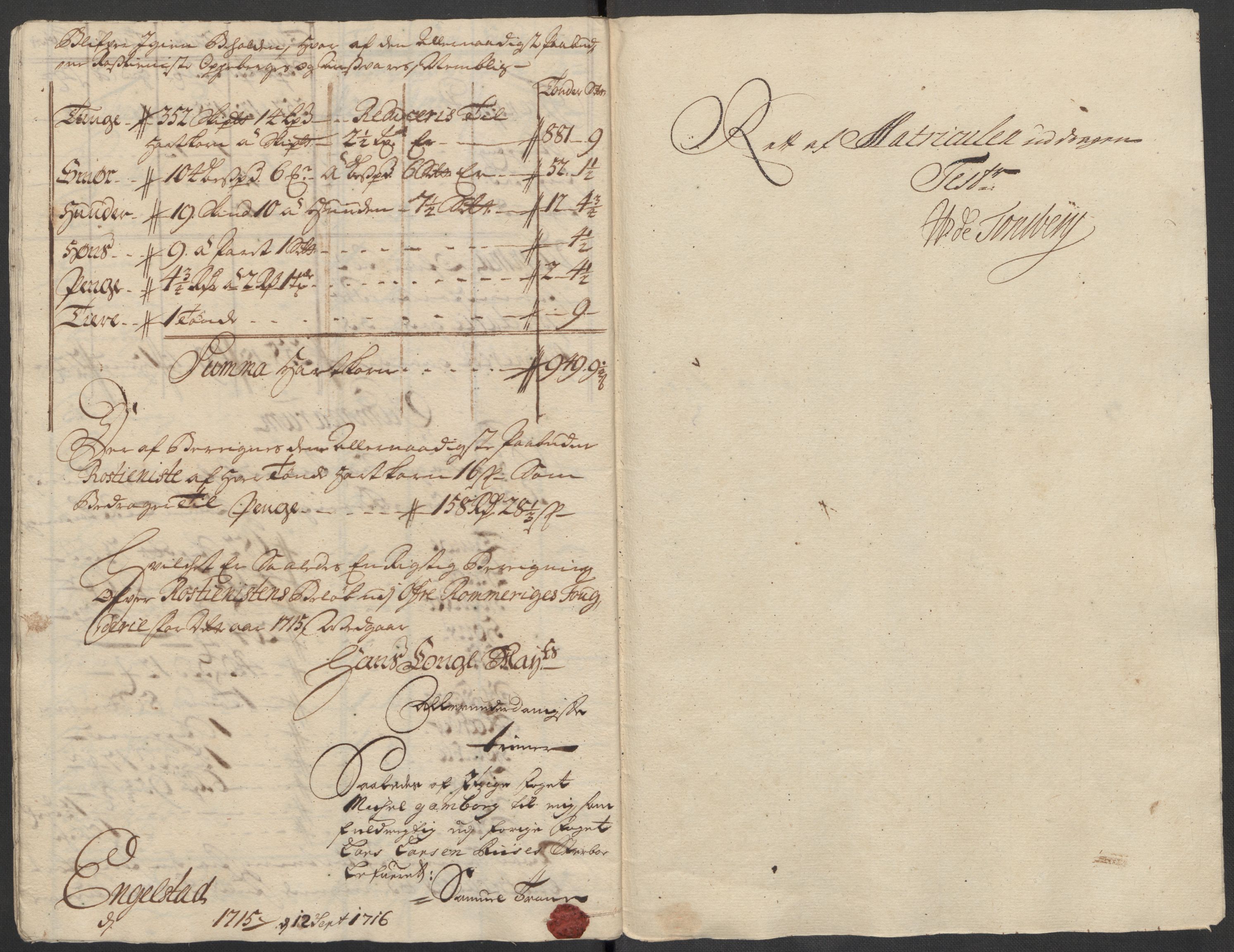 Rentekammeret inntil 1814, Reviderte regnskaper, Fogderegnskap, RA/EA-4092/R12/L0724: Fogderegnskap Øvre Romerike, 1715, p. 136