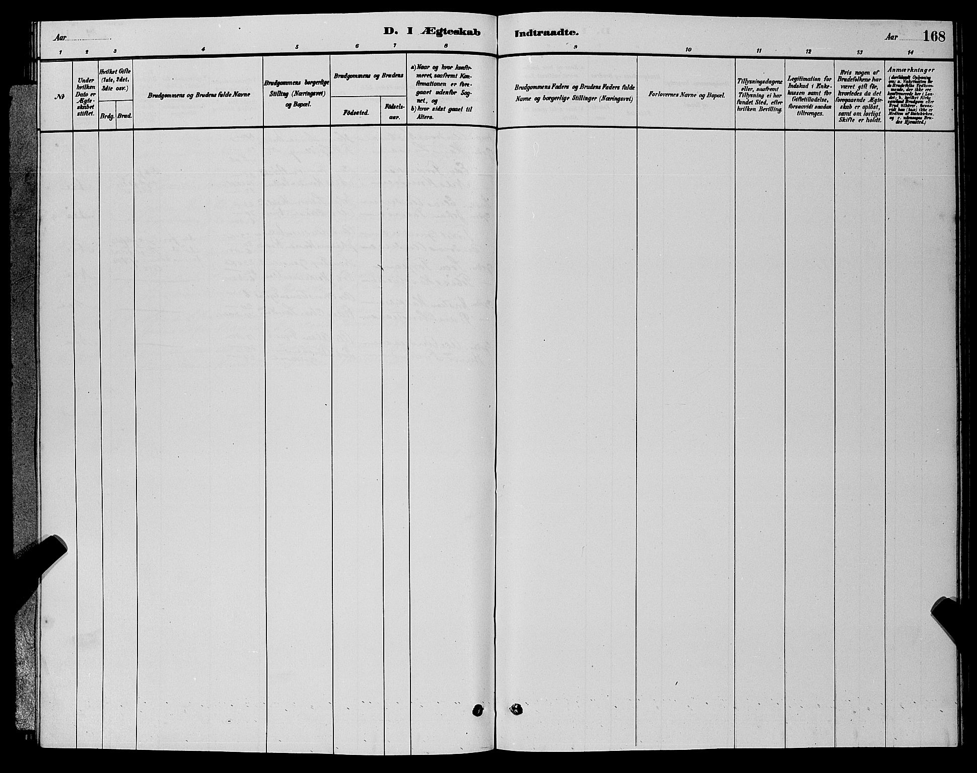 Sør-Audnedal sokneprestkontor, AV/SAK-1111-0039/F/Fb/Fbb/L0005: Parish register (copy) no. B 5, 1880-1892, p. 168