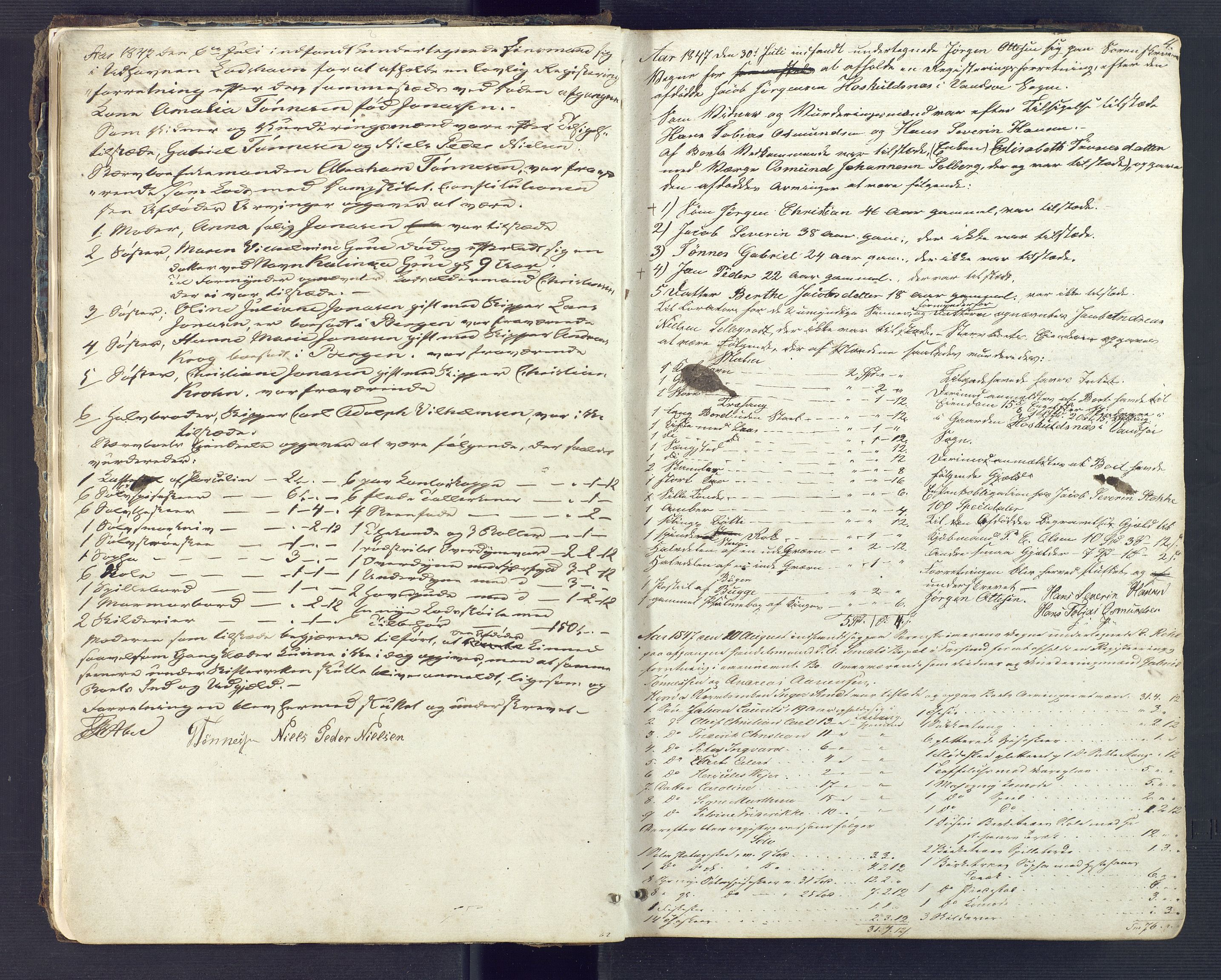 Lyngdal sorenskriveri, AV/SAK-1221-0004/H/Hc/L0857: Skifteregistreringsprotokoll nr. 7, Helvig tinglag, 1847-1863, p. 3b-4a