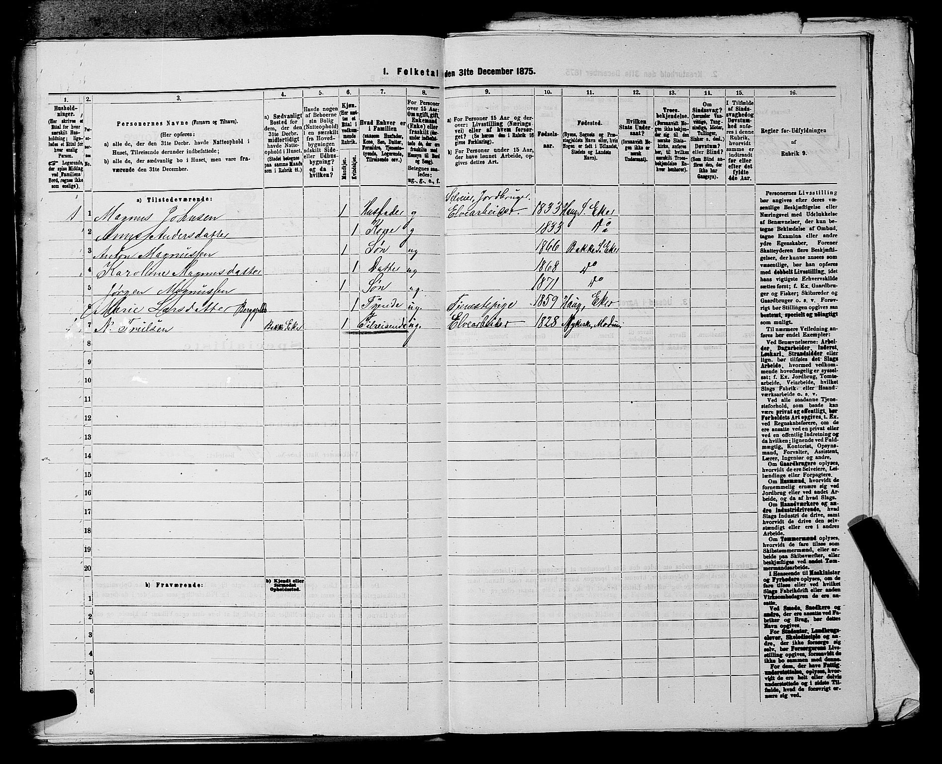 SAKO, 1875 census for 0624P Eiker, 1875, p. 4435