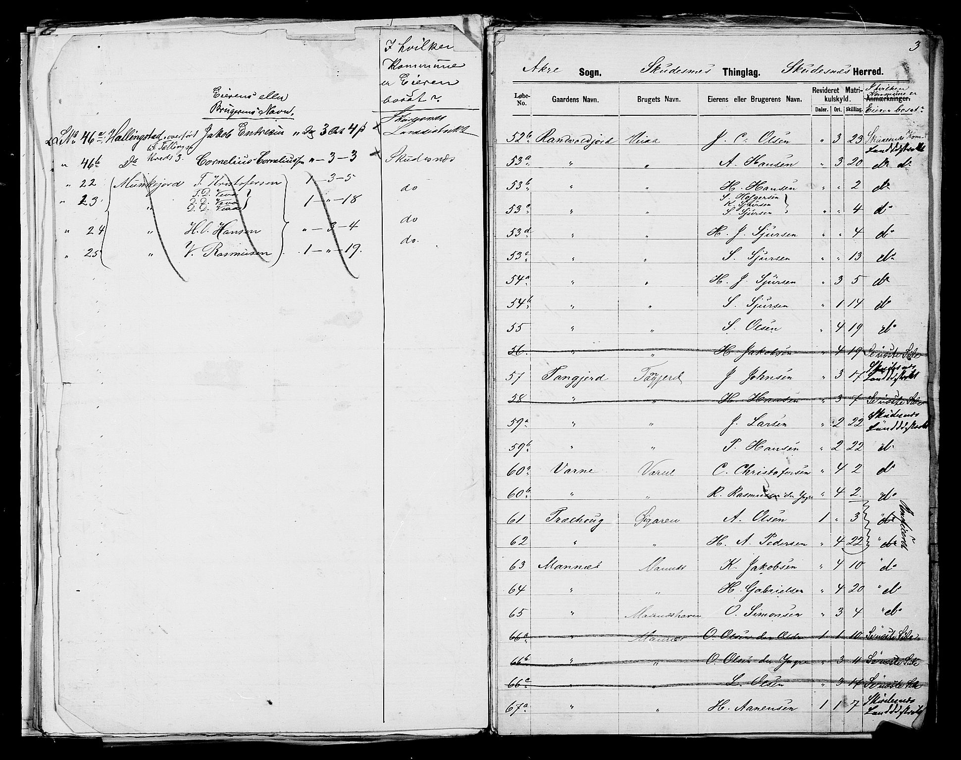 SAST, 1875 census for 1150L Skudenes/Falnes, Åkra og Ferkingstad, 1875, p. 43