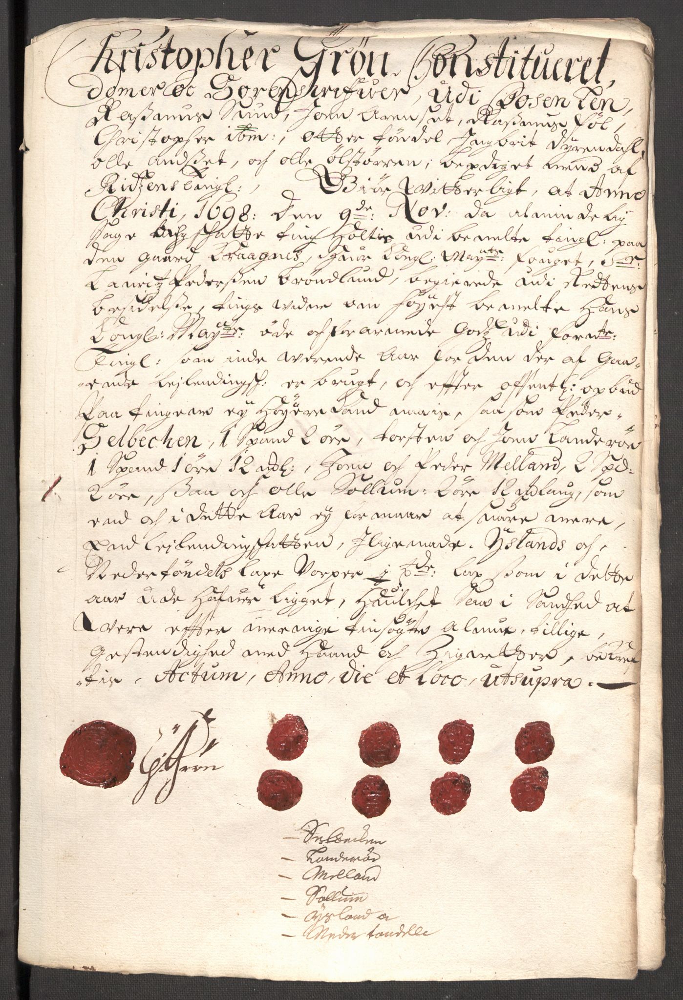 Rentekammeret inntil 1814, Reviderte regnskaper, Fogderegnskap, RA/EA-4092/R57/L3853: Fogderegnskap Fosen, 1698-1699, p. 165
