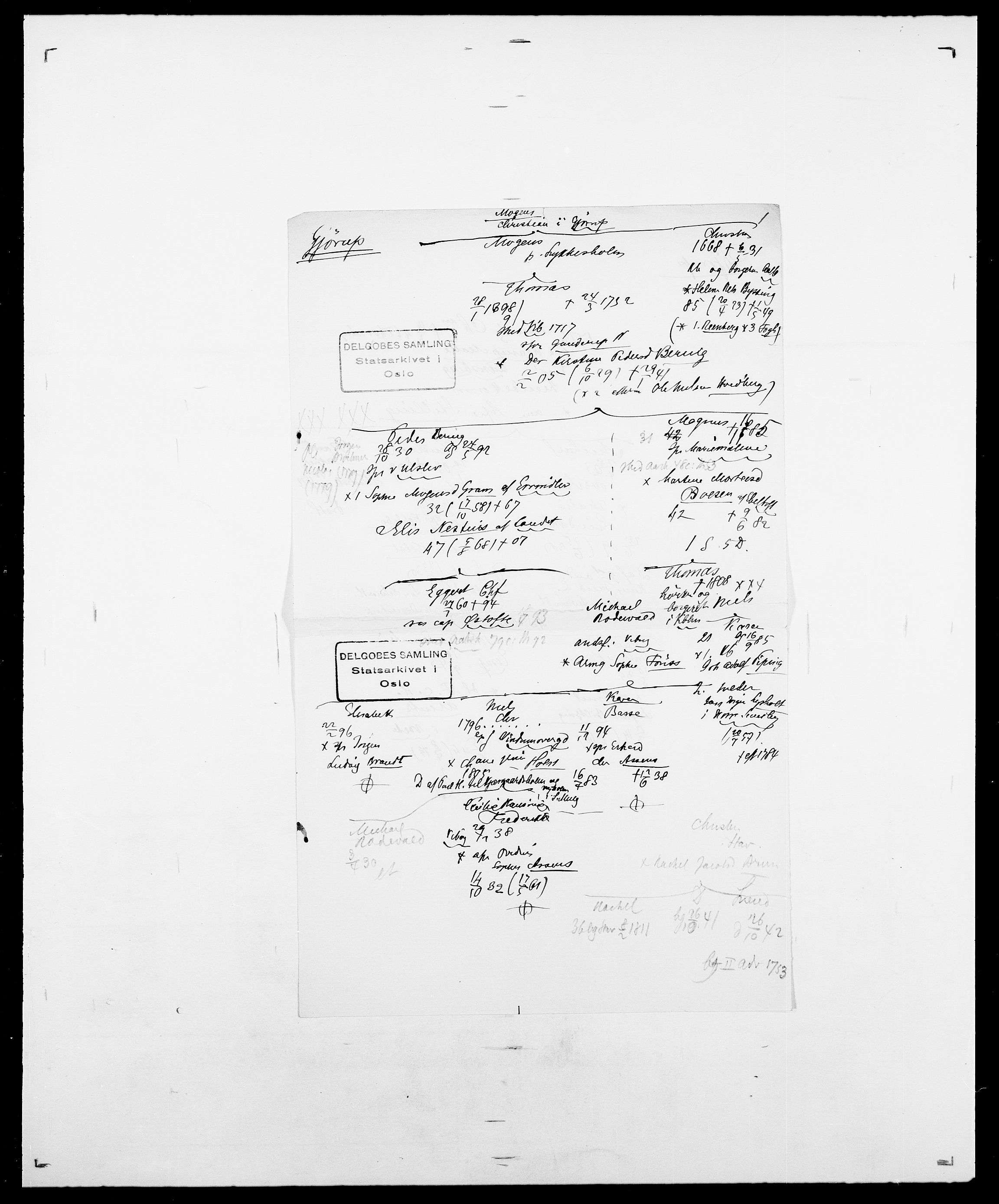 Delgobe, Charles Antoine - samling, AV/SAO-PAO-0038/D/Da/L0014: Giebdhausen - Grip, p. 225