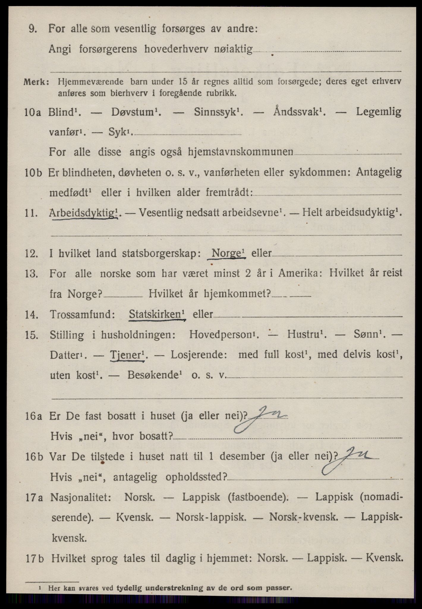 SAT, 1920 census for Oppdal, 1920, p. 9570