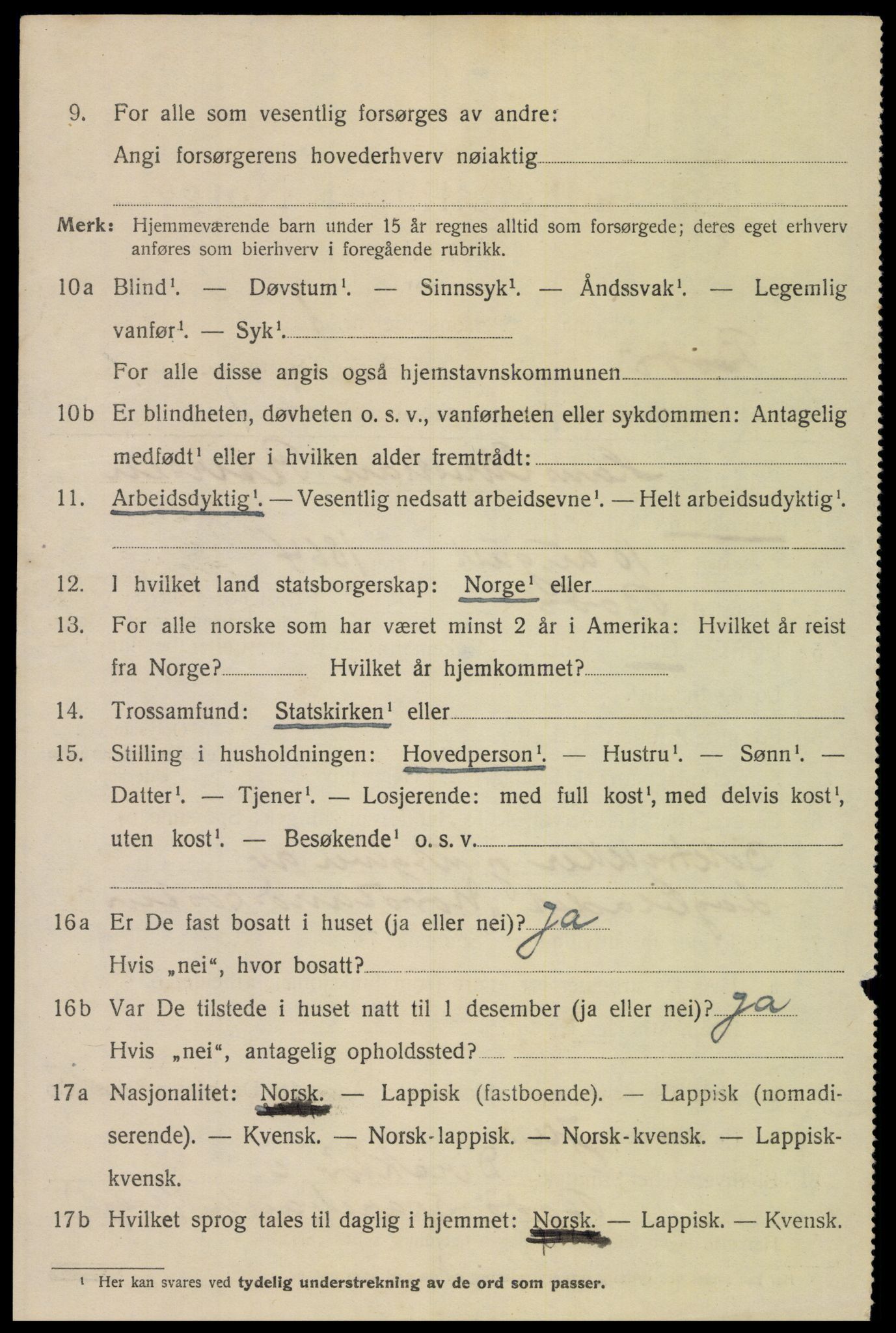 SAT, 1920 census for Bodø, 1920, p. 12132