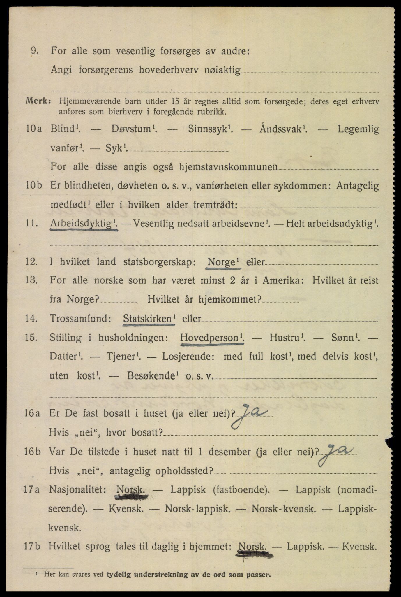 SAT, 1920 census for Bodø, 1920, p. 12132