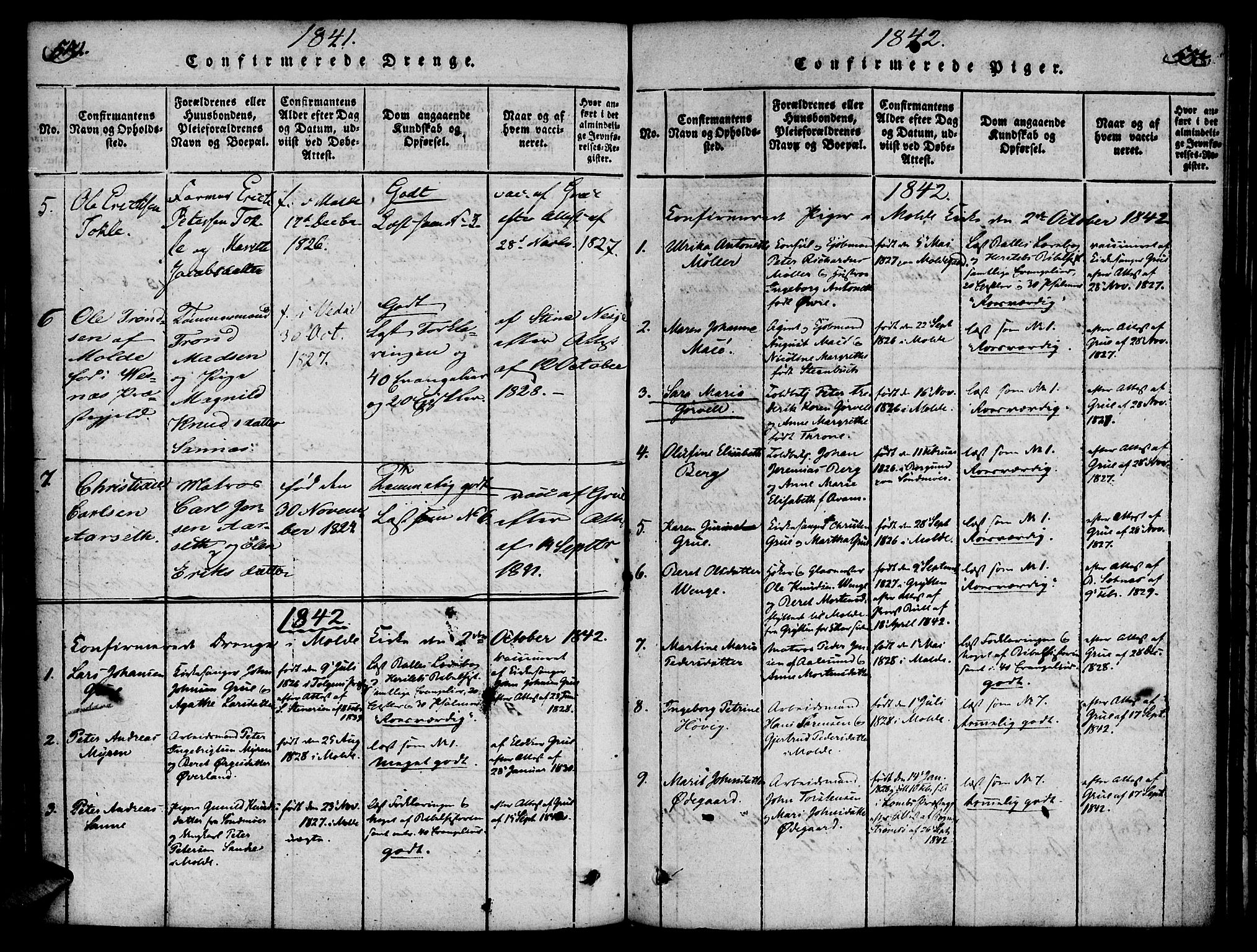 Ministerialprotokoller, klokkerbøker og fødselsregistre - Møre og Romsdal, SAT/A-1454/558/L0688: Parish register (official) no. 558A02, 1818-1843, p. 552-553