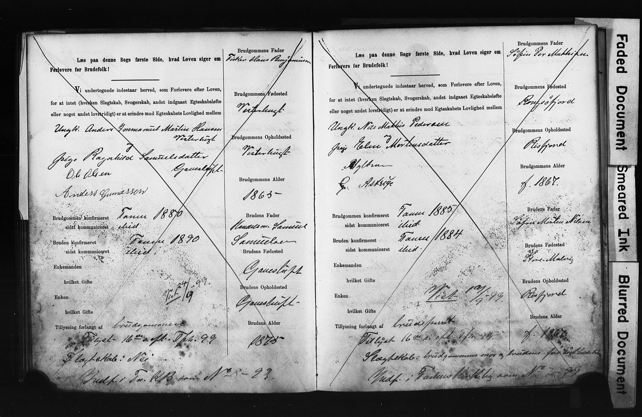 Tana sokneprestkontor, AV/SATØ-S-1334/I/Ib/L0037/0002: Banns register no. 37.2, 1891-1903