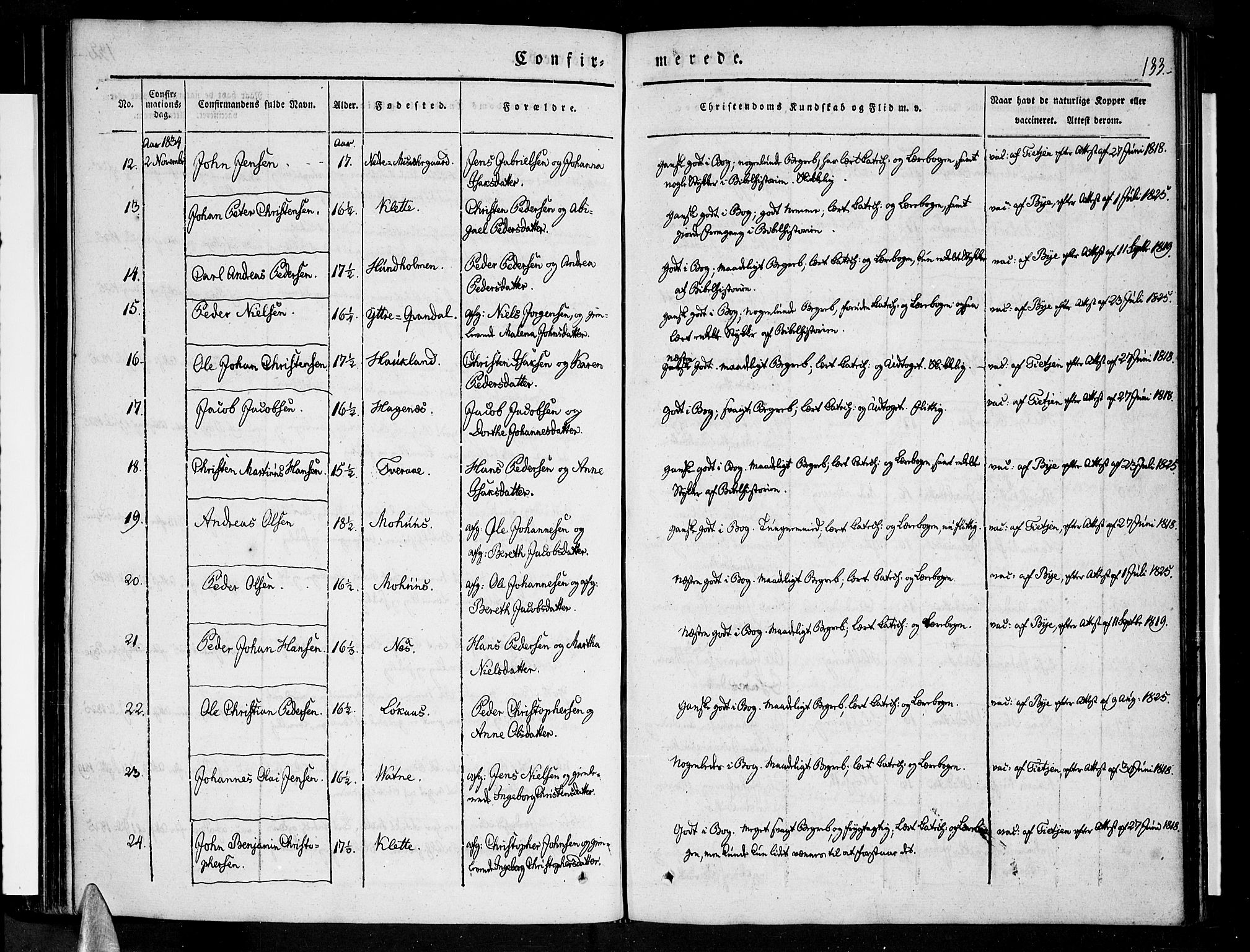 Ministerialprotokoller, klokkerbøker og fødselsregistre - Nordland, AV/SAT-A-1459/852/L0737: Parish register (official) no. 852A07, 1833-1849, p. 133