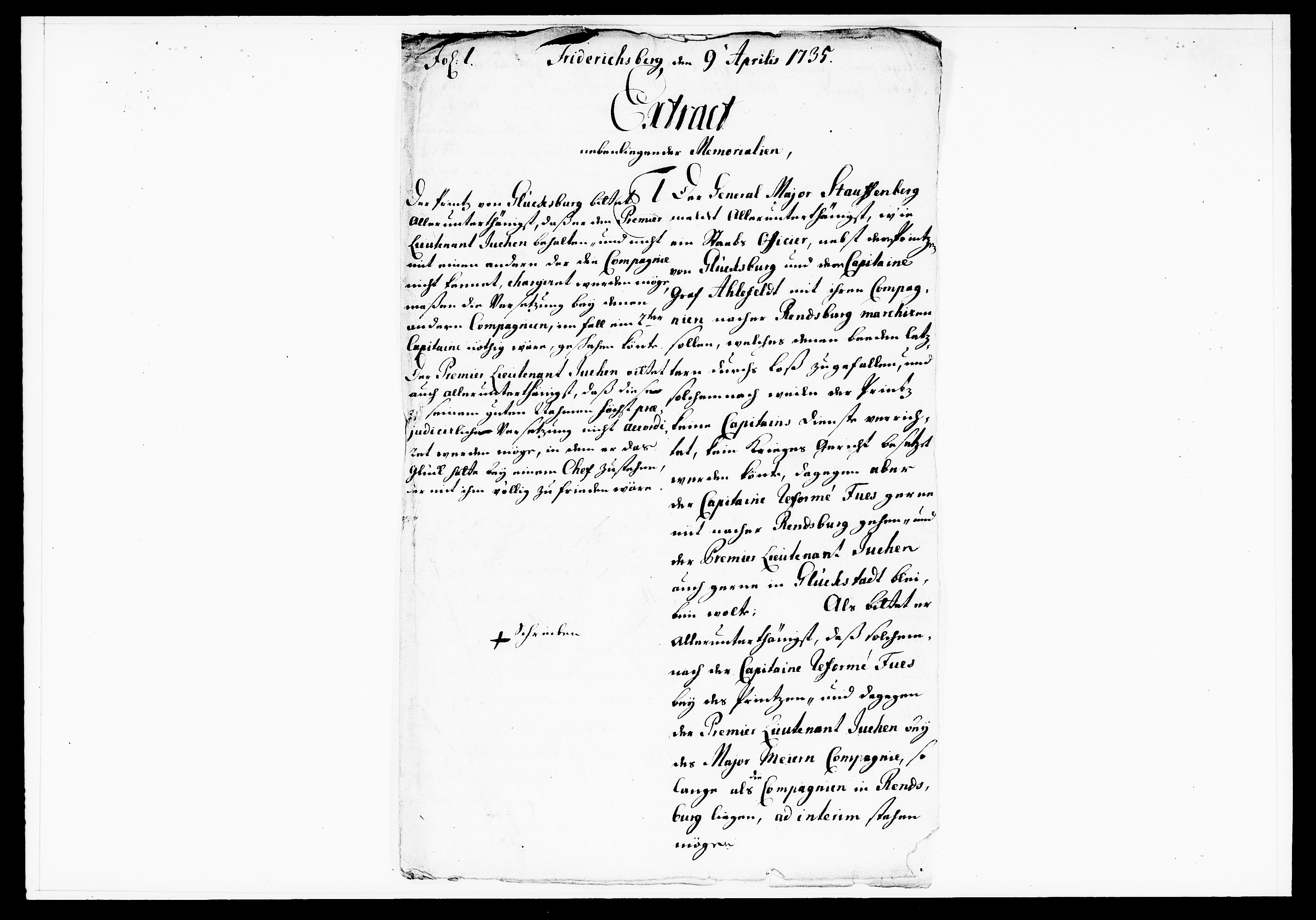 Krigskollegiet, Krigskancelliet, DRA/A-0006/-/1122-1129: Refererede sager, 1735, p. 156