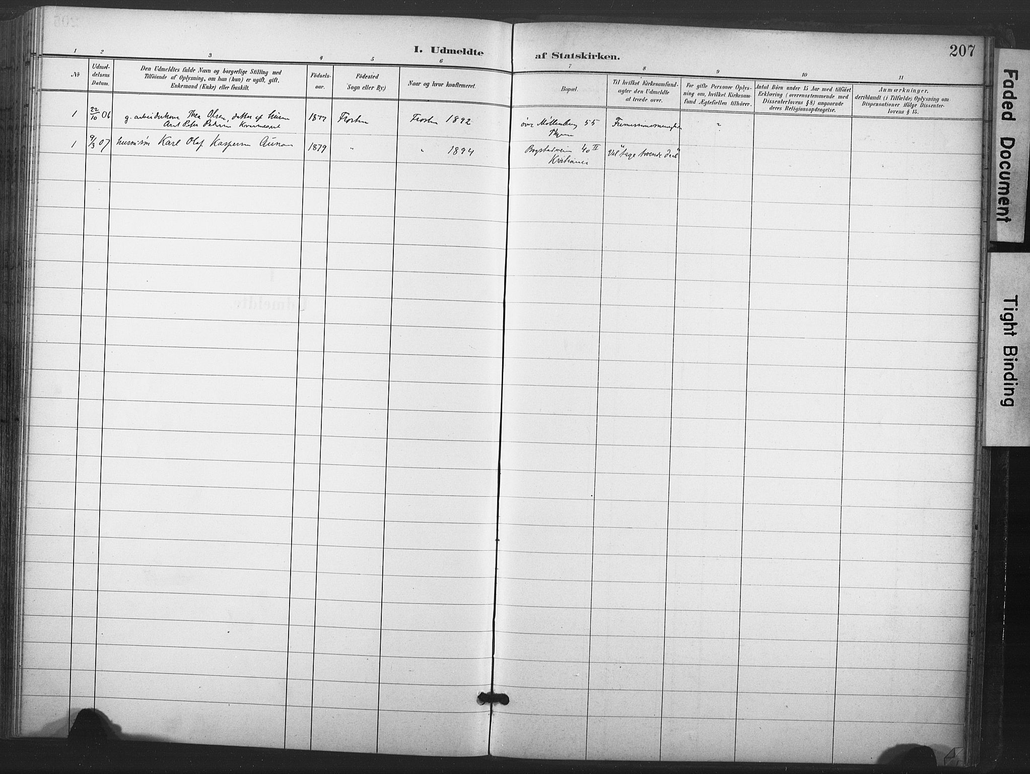 Ministerialprotokoller, klokkerbøker og fødselsregistre - Nord-Trøndelag, SAT/A-1458/713/L0122: Parish register (official) no. 713A11, 1899-1910, p. 207
