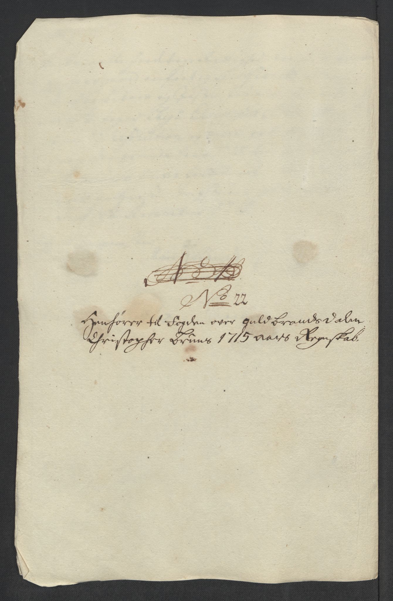 Rentekammeret inntil 1814, Reviderte regnskaper, Fogderegnskap, RA/EA-4092/R17/L1184: Fogderegnskap Gudbrandsdal, 1715, p. 203