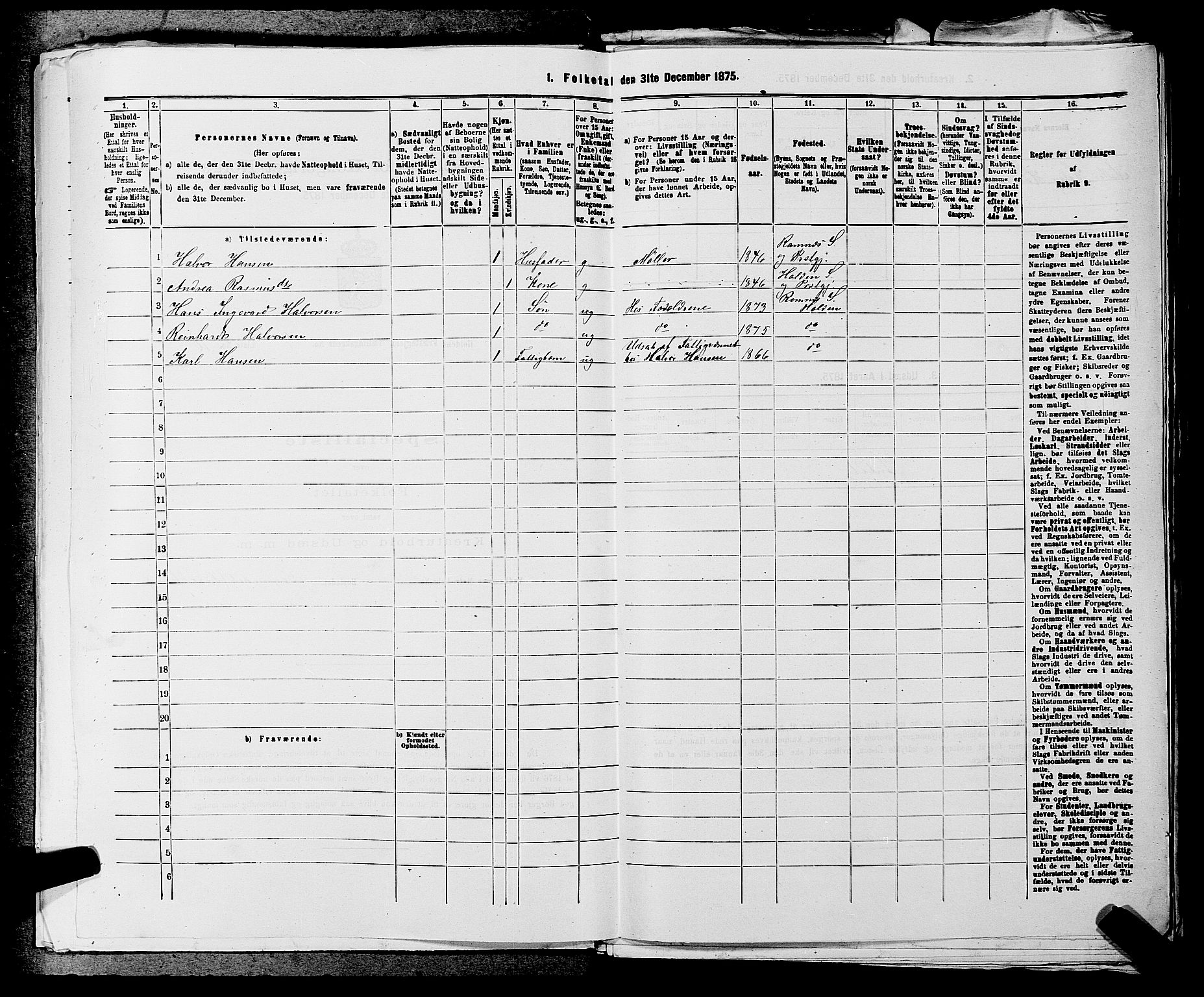 SAKO, 1875 census for 0819P Holla, 1875, p. 1097