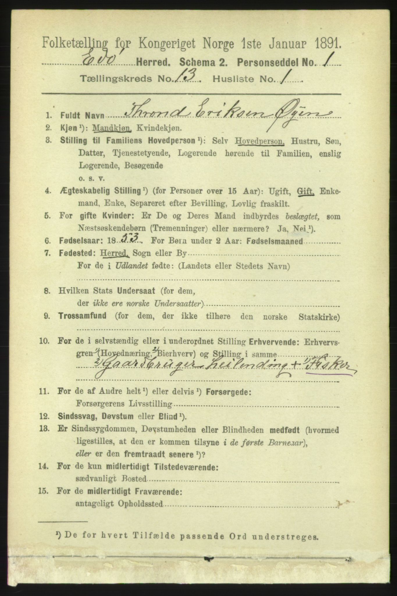 RA, 1891 census for 1573 Edøy, 1891, p. 3679