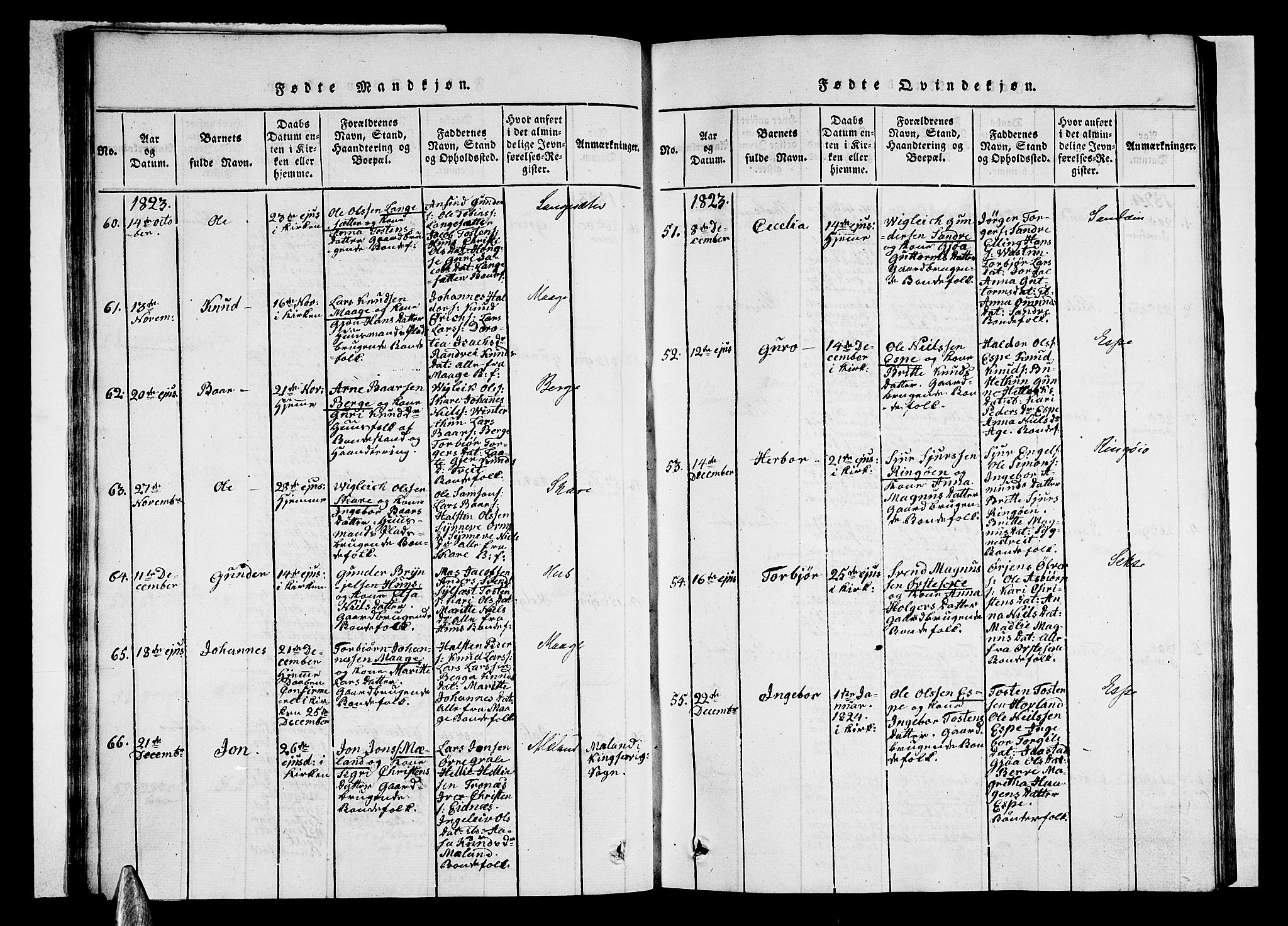 Ullensvang sokneprestembete, AV/SAB-A-78701/H/Haa: Parish register (official) no. A 9, 1819-1826