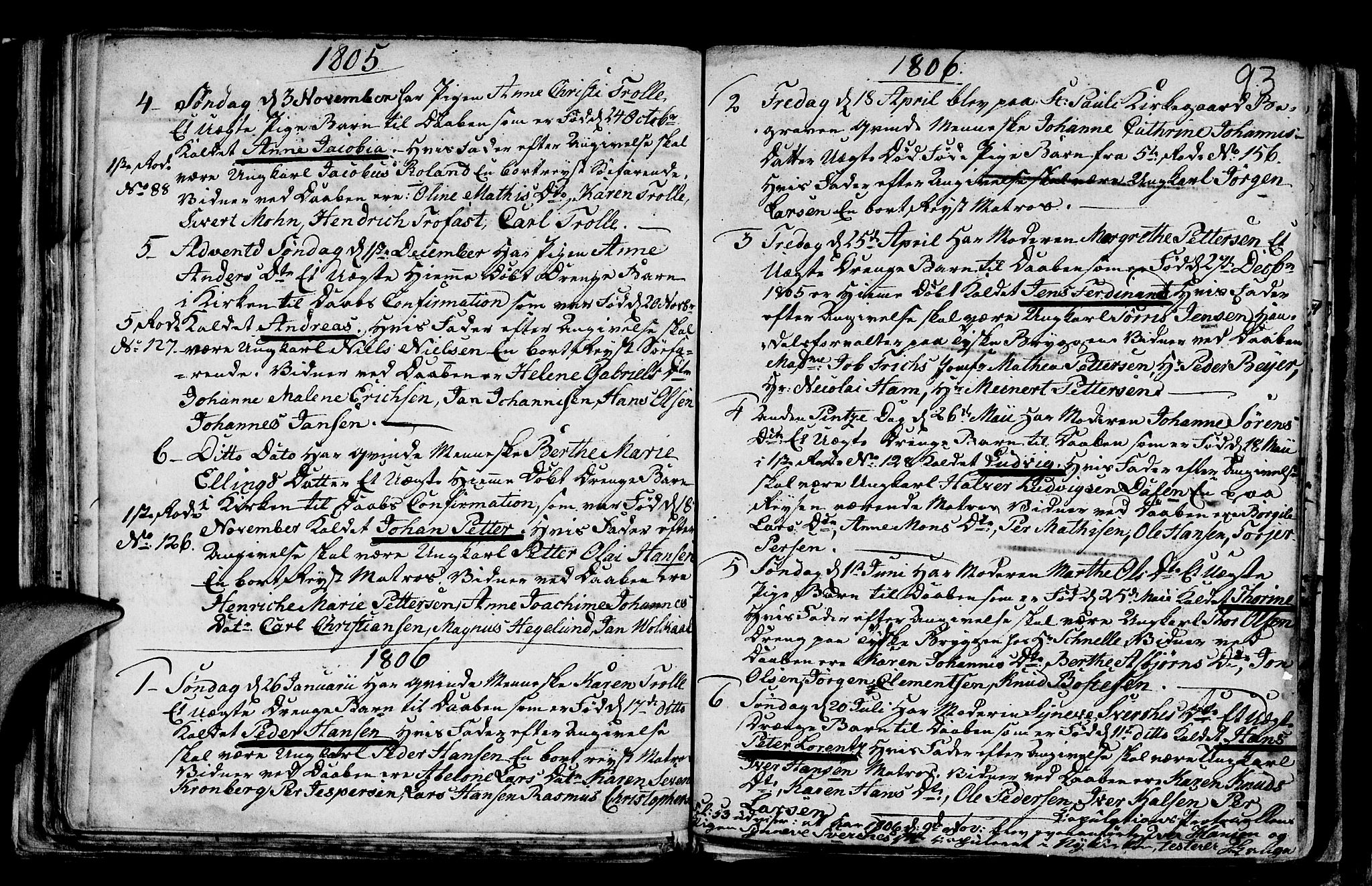 Nykirken Sokneprestembete, SAB/A-77101/H/Haa/L0001: Parish register (official) no. A 1, 1668-1820, p. 93