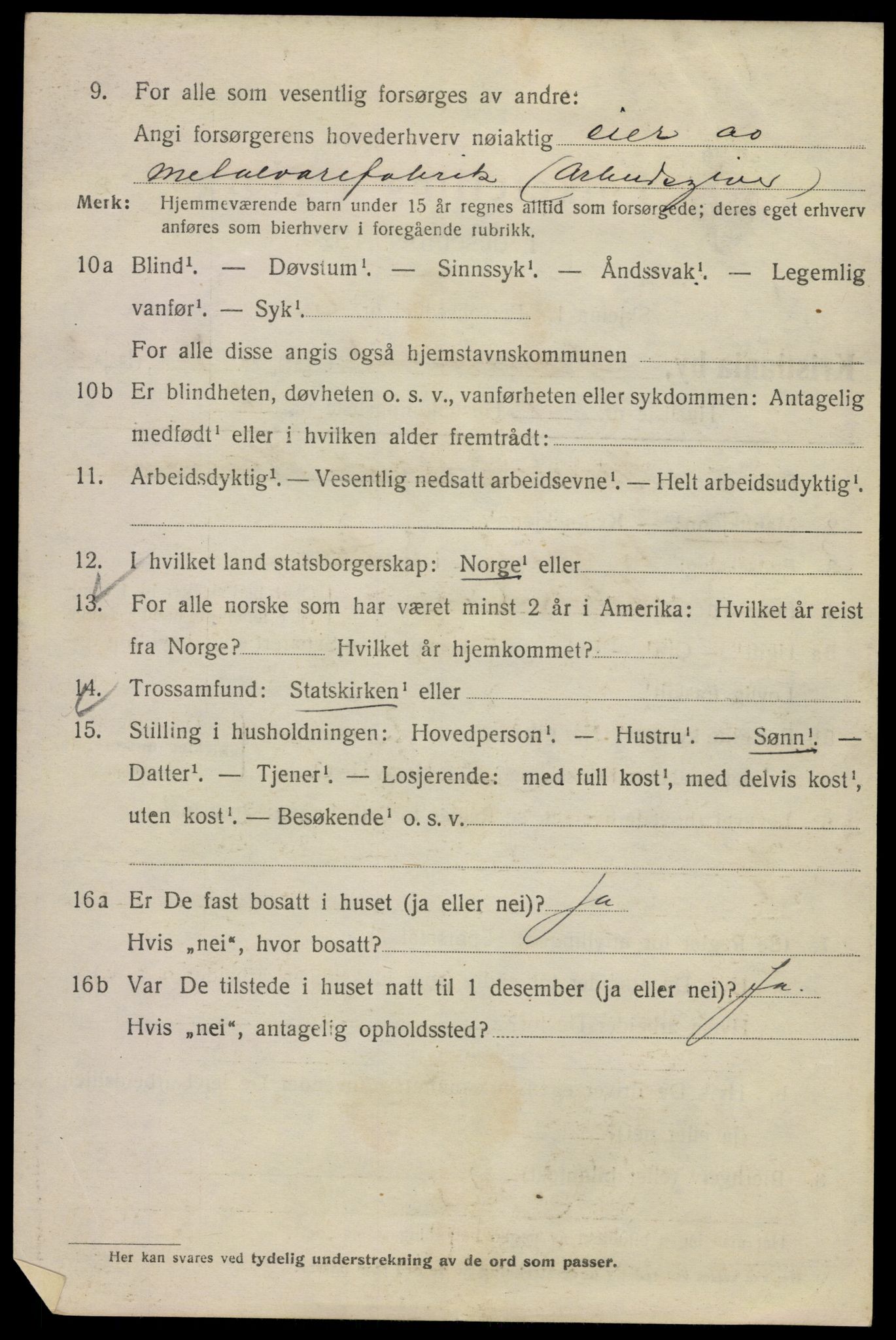 SAO, 1920 census for Kristiania, 1920, p. 409482