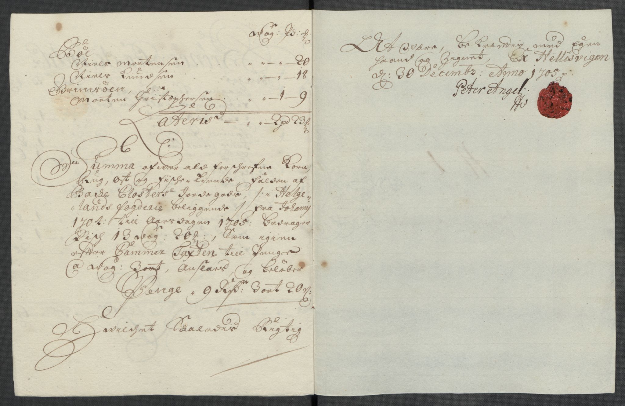 Rentekammeret inntil 1814, Reviderte regnskaper, Fogderegnskap, AV/RA-EA-4092/R65/L4508: Fogderegnskap Helgeland, 1702-1705, p. 368