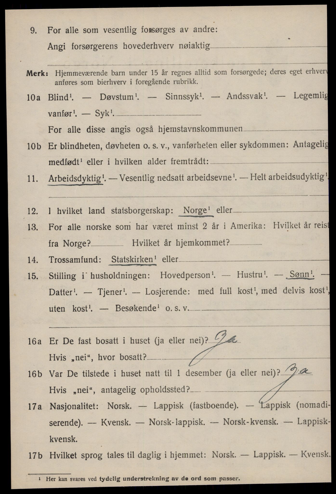 SAT, 1920 census for Røros, 1920, p. 9359