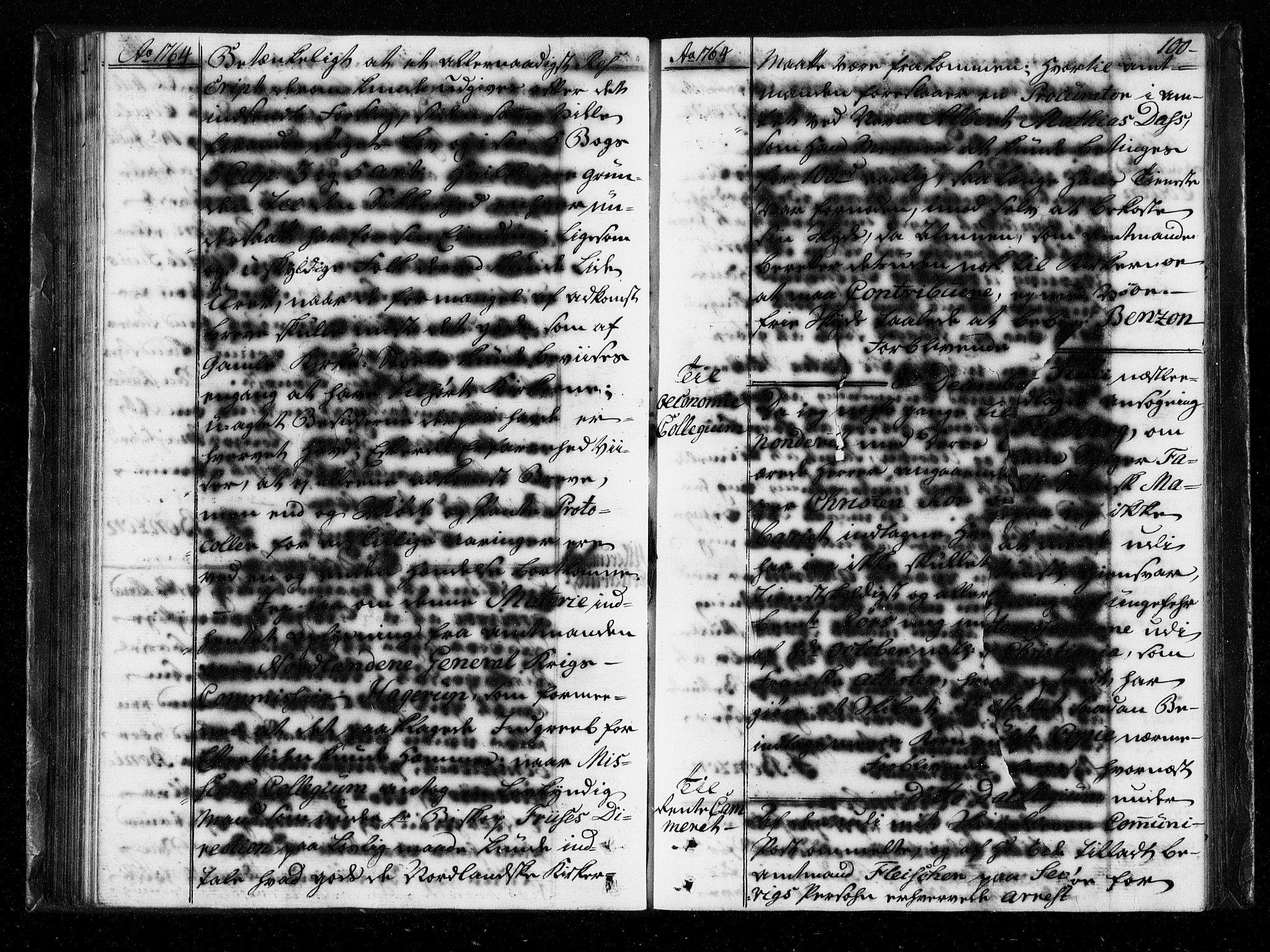 Stattholderembetet 1572-1771, AV/RA-EA-2870/Bf/L0004: Stattholderprotokoll (allmenn kopibok), 1764-1765, p. 99b-100a