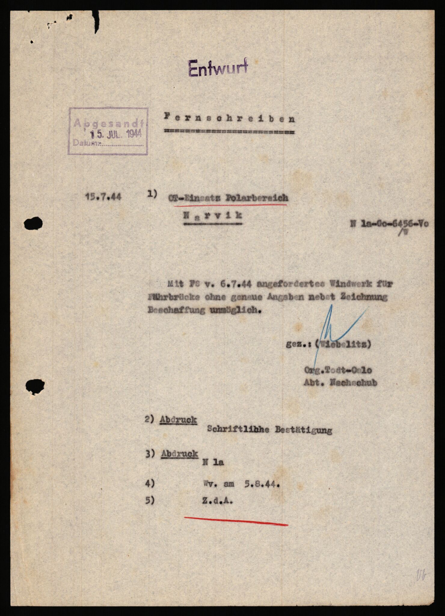 Tyske arkiver, Organisation Todt (OT), Einsatzgruppe Wiking, AV/RA-RAFA-2188/1/E/E2/E2d/L0023: Fähren und Anlegen, 1942-1944, p. 25