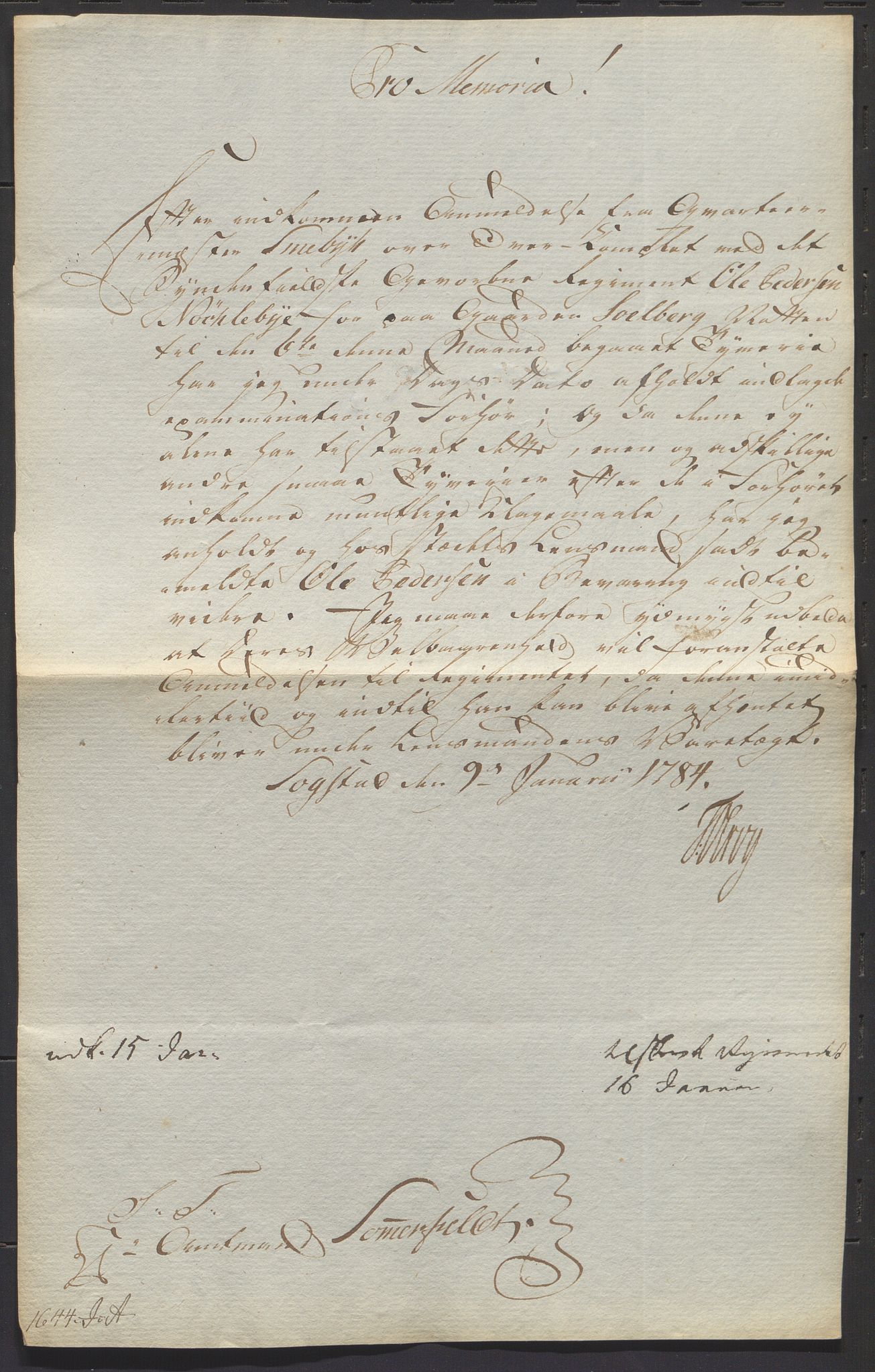 Fylkesmannen i Oppland, SAH/FYO-002/1/D/Dl/L0509A: Brev fra fogden i Toten, 1784, p. 3