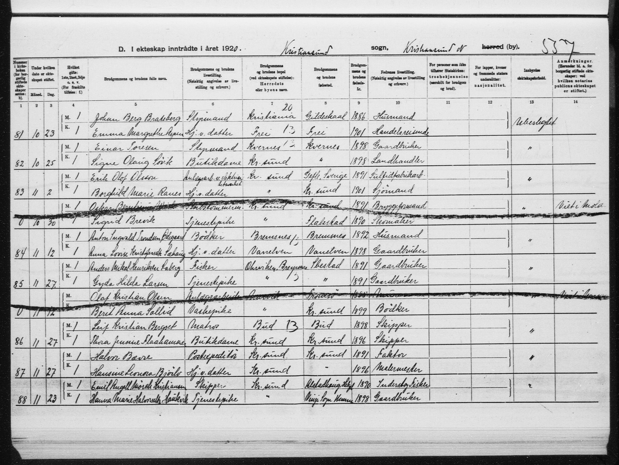 Ministerialprotokoller, klokkerbøker og fødselsregistre - Møre og Romsdal, AV/SAT-A-1454/572/L0862: Parish register (official) no. 572D06, 1917-1935