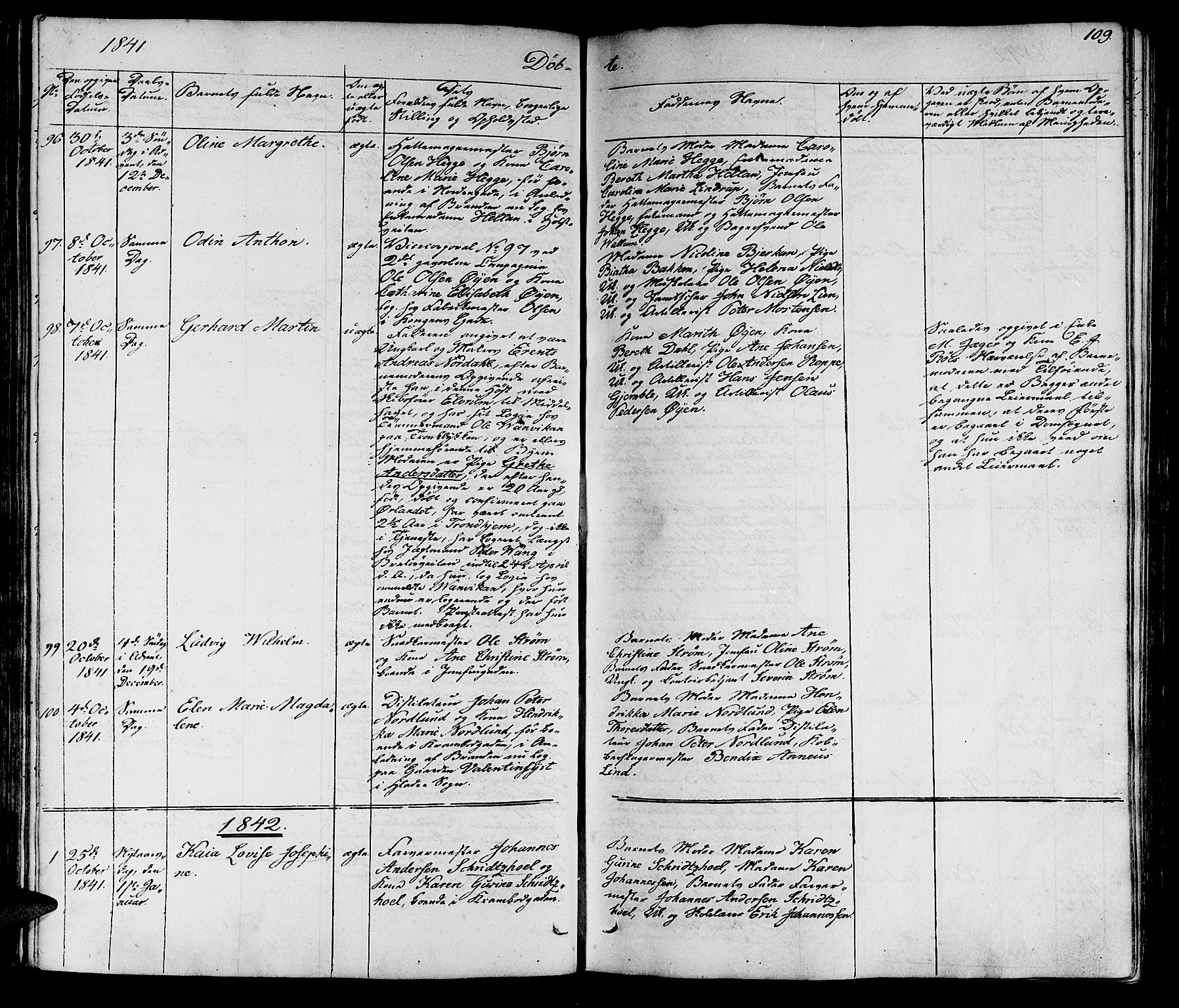 Ministerialprotokoller, klokkerbøker og fødselsregistre - Sør-Trøndelag, SAT/A-1456/602/L0136: Parish register (copy) no. 602C04, 1833-1845, p. 109