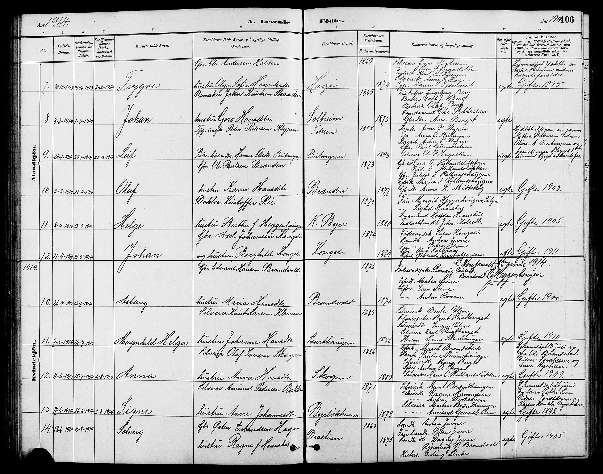 Nord-Fron prestekontor, SAH/PREST-080/H/Ha/Hab/L0004: Parish register (copy) no. 4, 1884-1914, p. 106