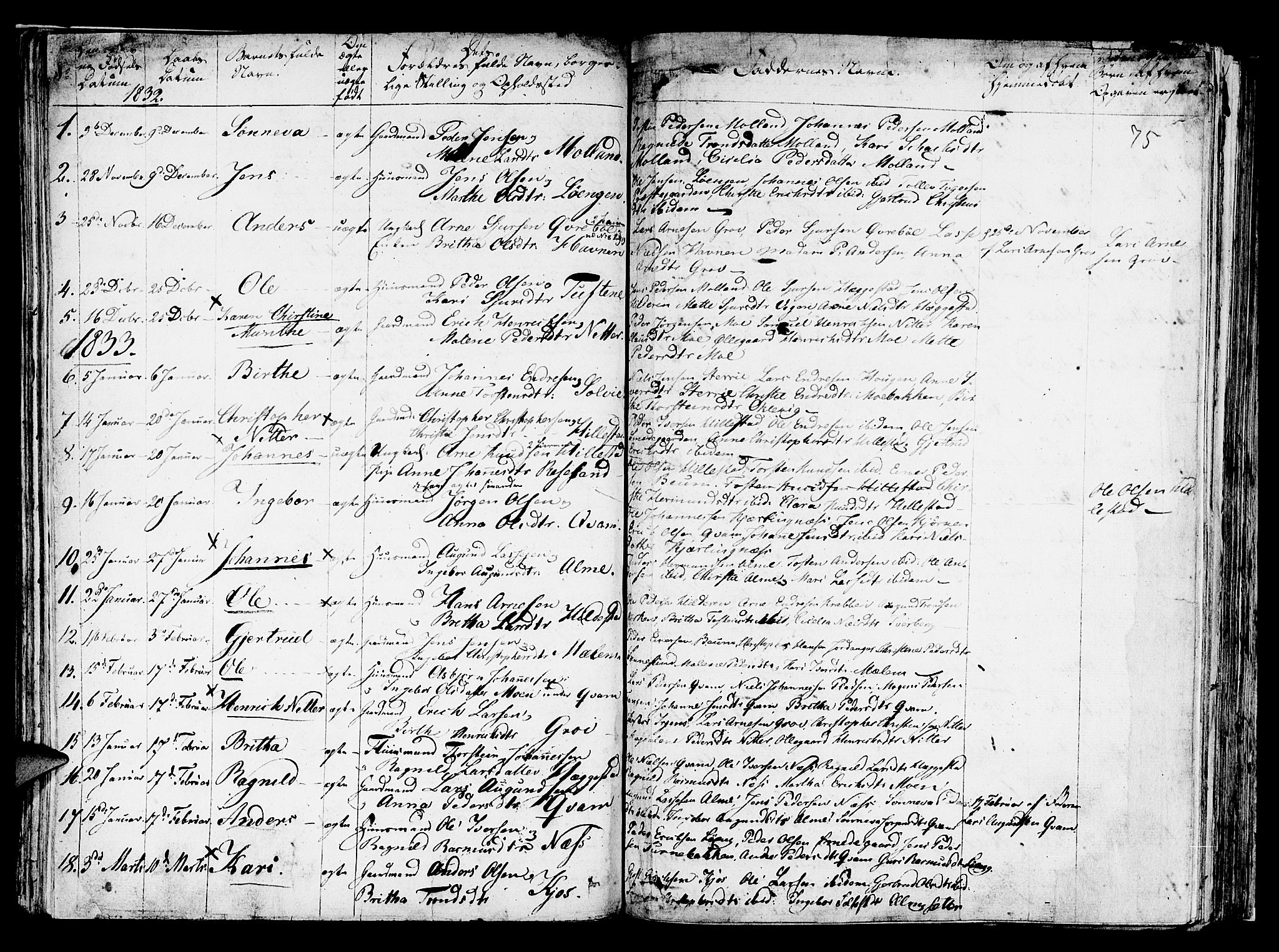 Hafslo sokneprestembete, SAB/A-80301/H/Haa/Haaa/L0004: Parish register (official) no. A 4, 1821-1834, p. 75