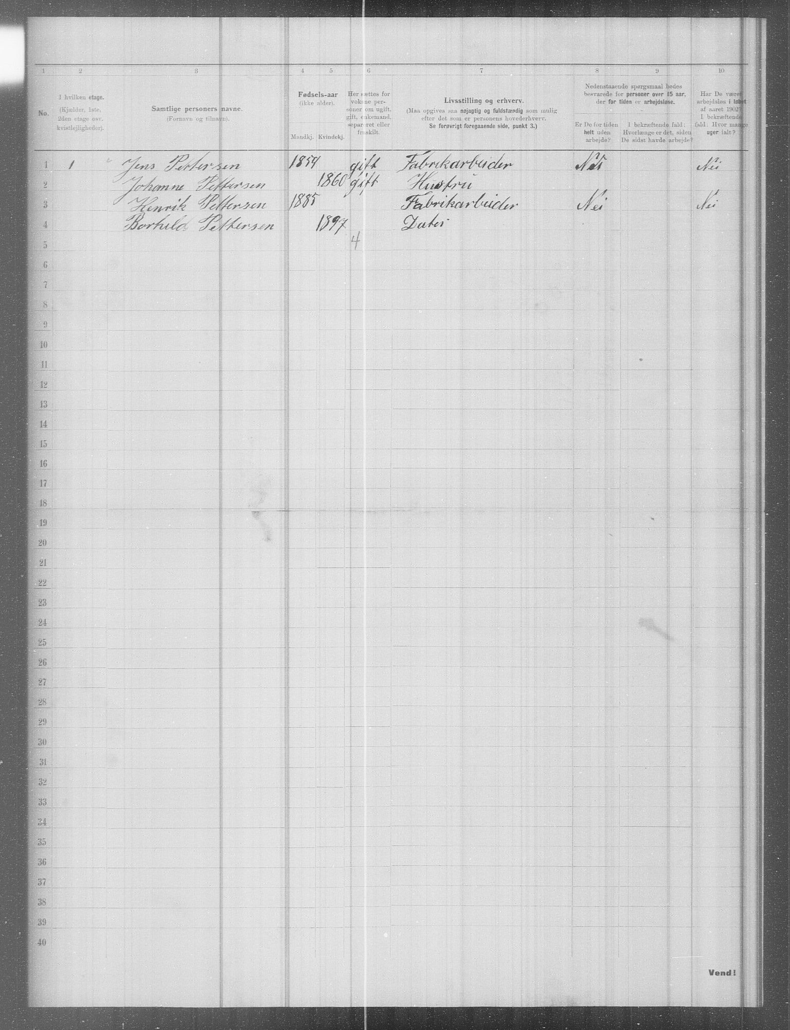 OBA, Municipal Census 1902 for Kristiania, 1902, p. 9125