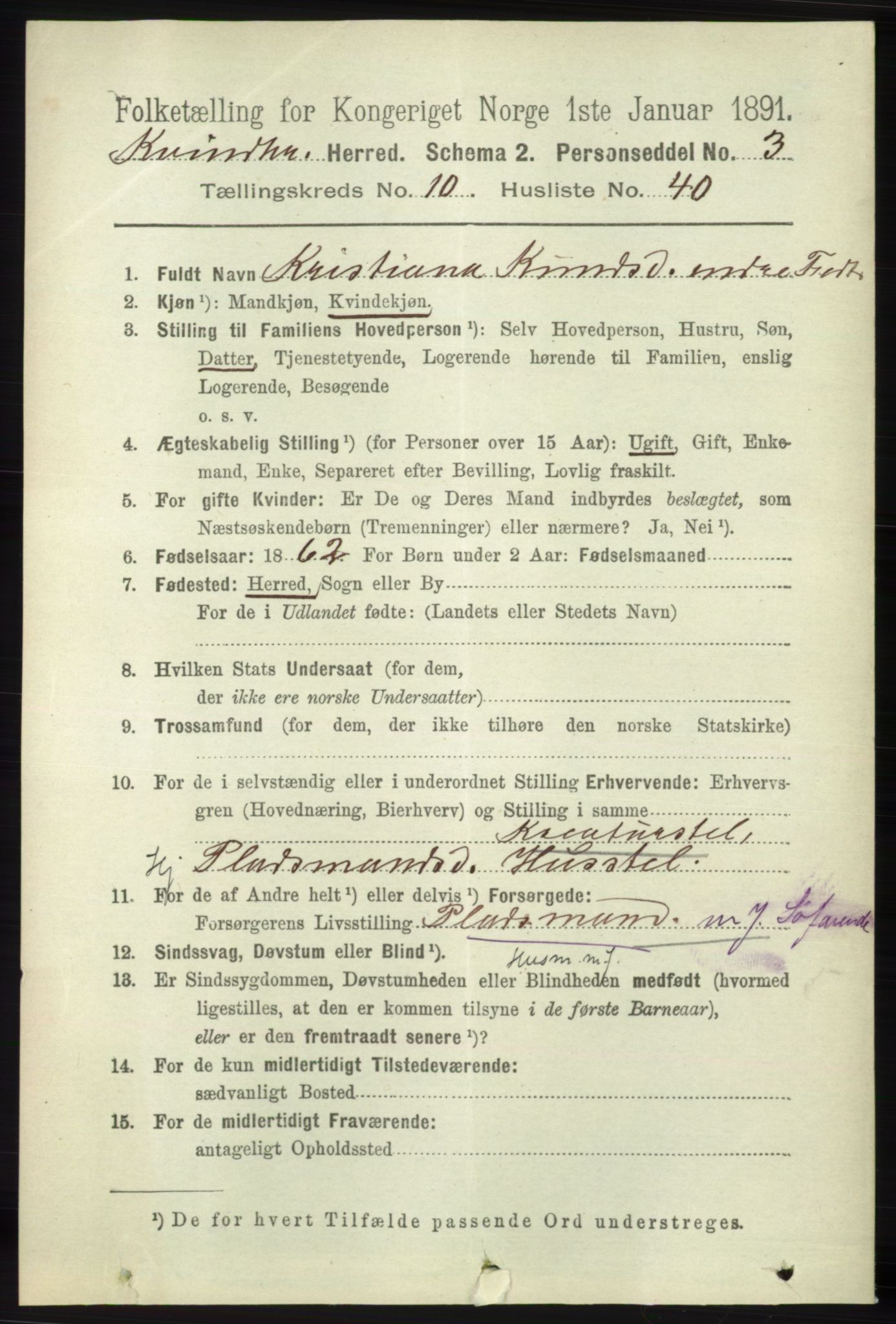 RA, 1891 census for 1224 Kvinnherad, 1891, p. 3783