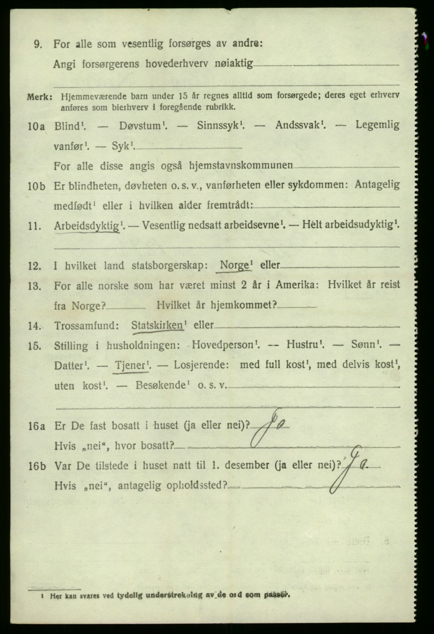 SAB, 1920 census for Kyrkjebø, 1920, p. 1238