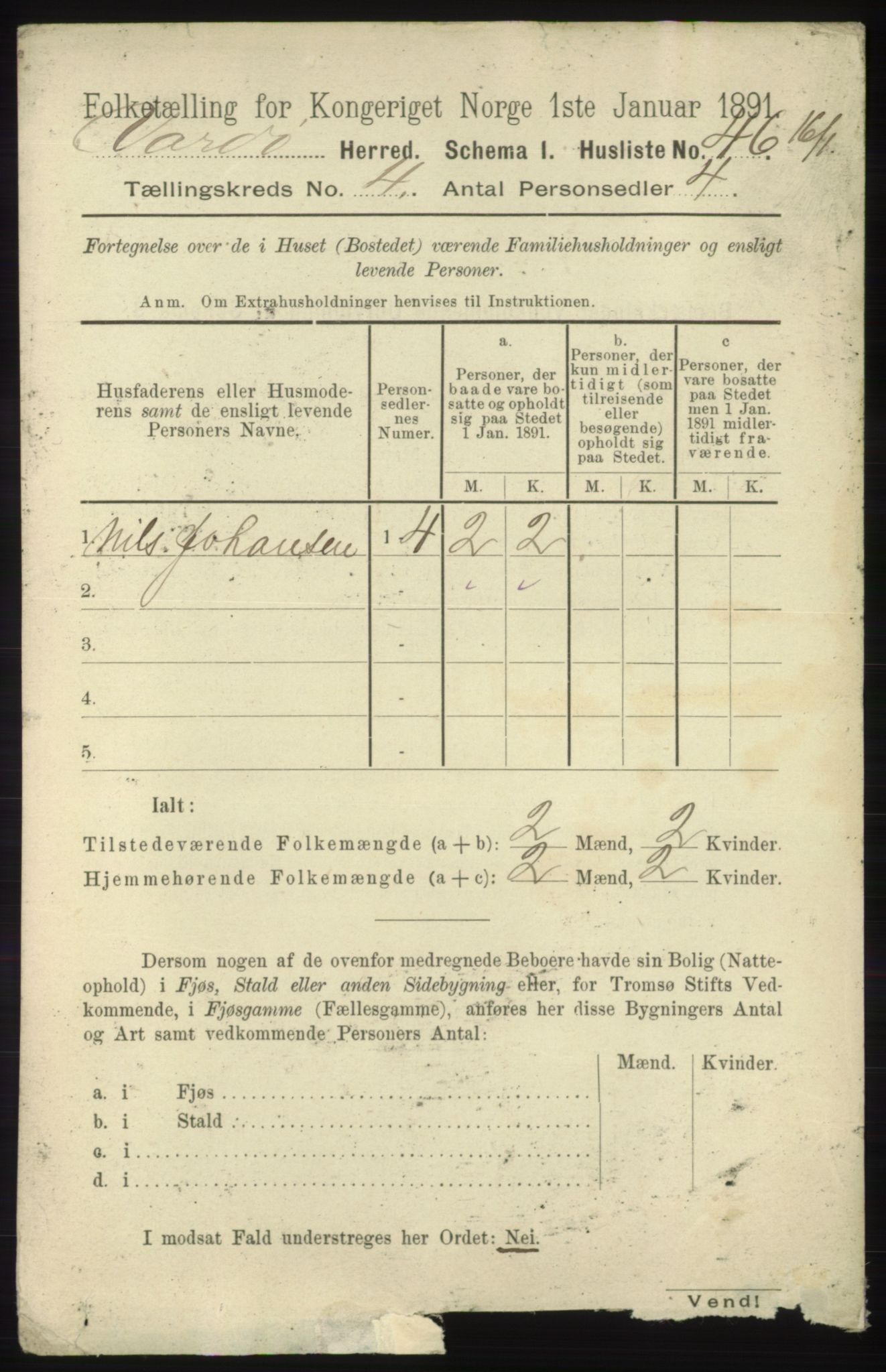 RA, 1891 census for 2028 Vardø, 1891, p. 1100