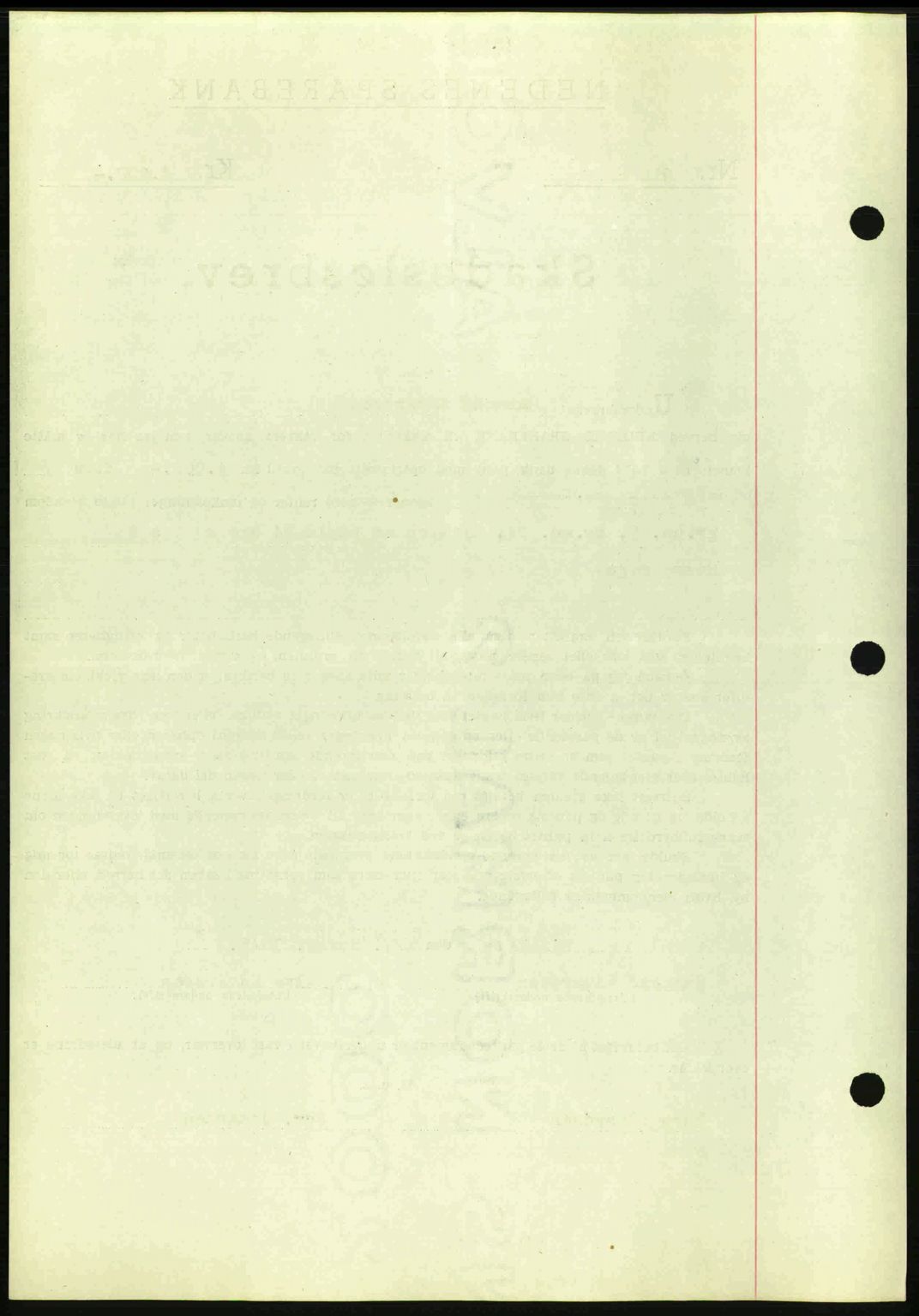Nedenes sorenskriveri, SAK/1221-0006/G/Gb/Gbb/L0003: Mortgage book no. B3a, 1945-1945, Diary no: : 825/1945