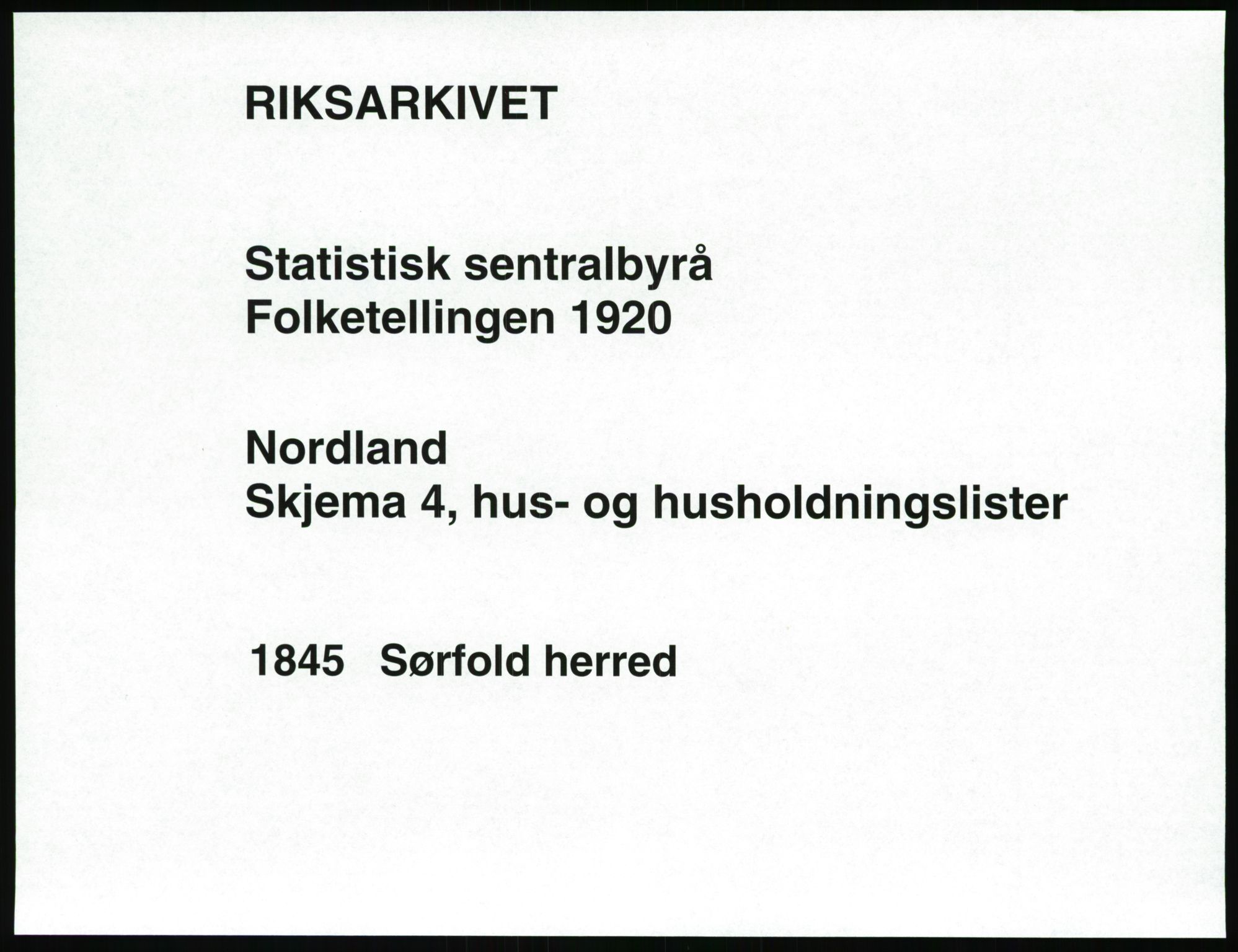 SAT, 1920 census for Sørfold, 1920, p. 45