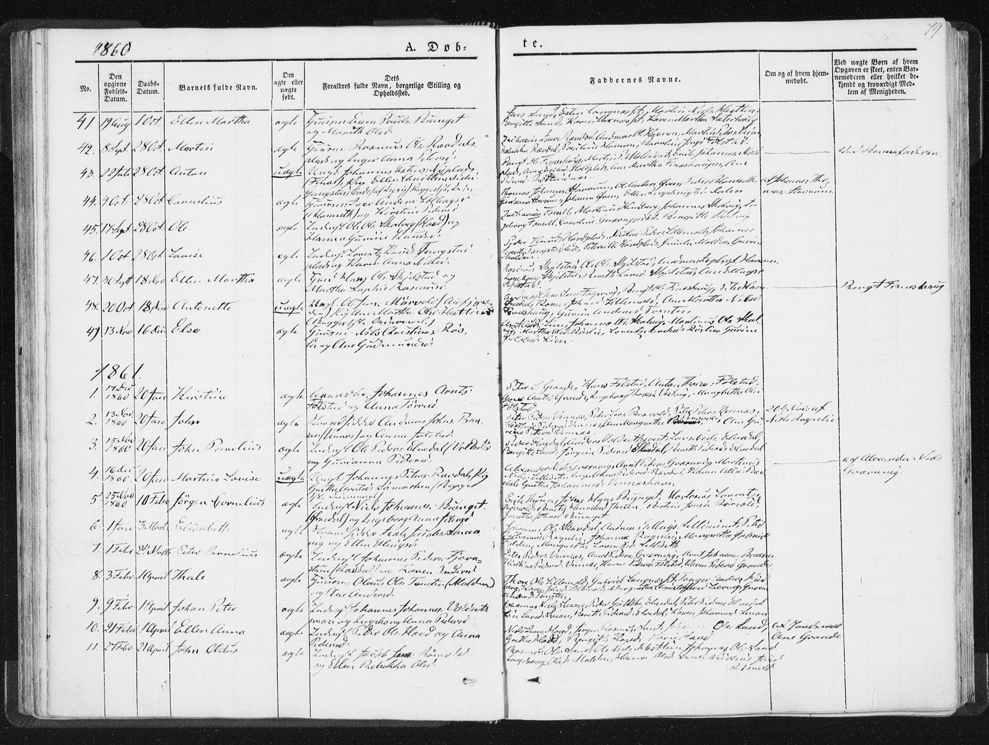 Ministerialprotokoller, klokkerbøker og fødselsregistre - Nord-Trøndelag, SAT/A-1458/744/L0418: Parish register (official) no. 744A02, 1843-1866, p. 79